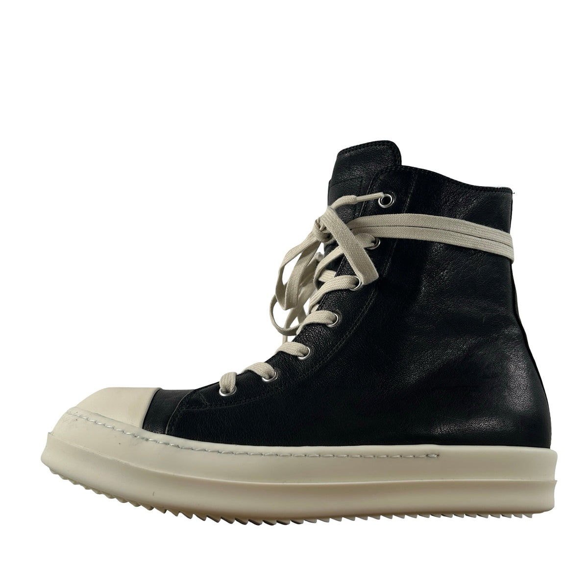 RR02F4890 LGY 8411 Rick Owens Tower Sneaks High-Top Black Milk