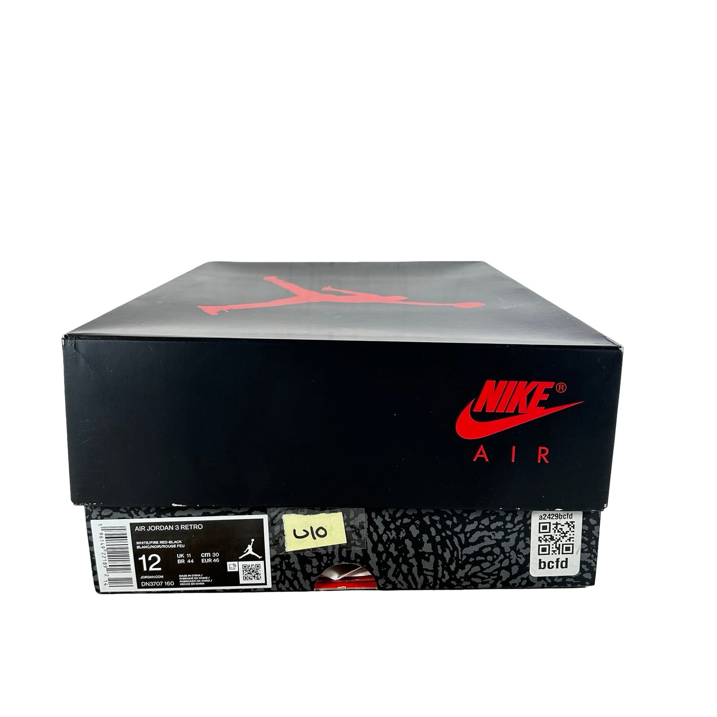DN3707 160 Jordan 3 Retro Fire Red (2022) [USED] - 12 M (Used10)