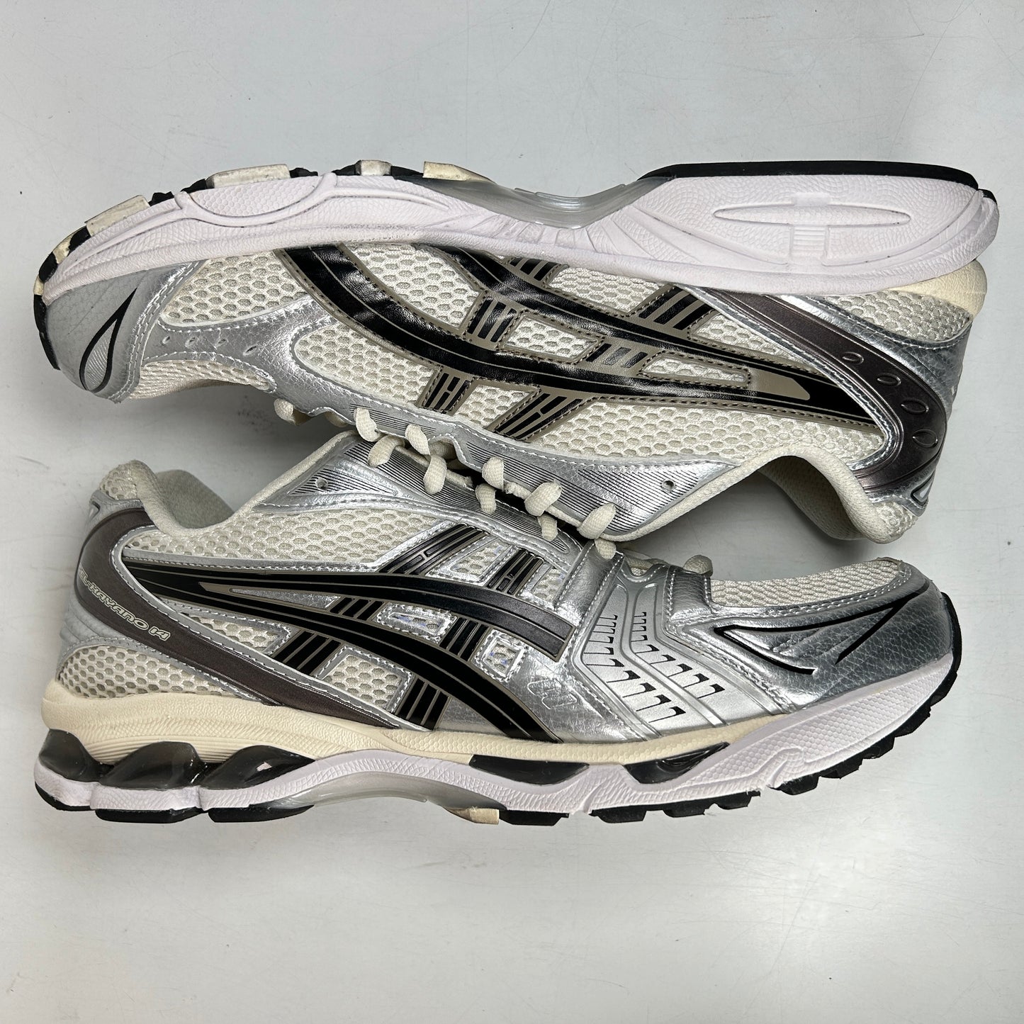 1201A019 108 ASICS Gel-Kayano 14 Cream Black Metallic Plum [USED] - 12 M (Used) (Replace Box)