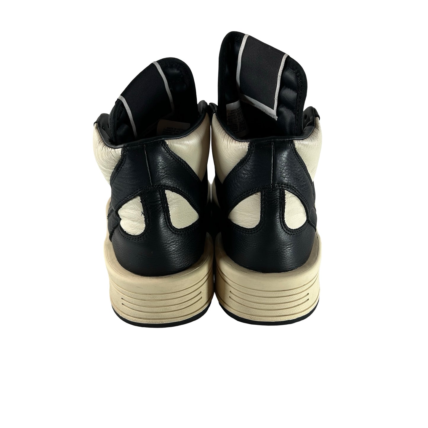 AO3945C Converse TURBOWPN Mid Rick Owens DRKSHDW Black Cloud Cream [USED] - 9.5 M (Used) (No Box)