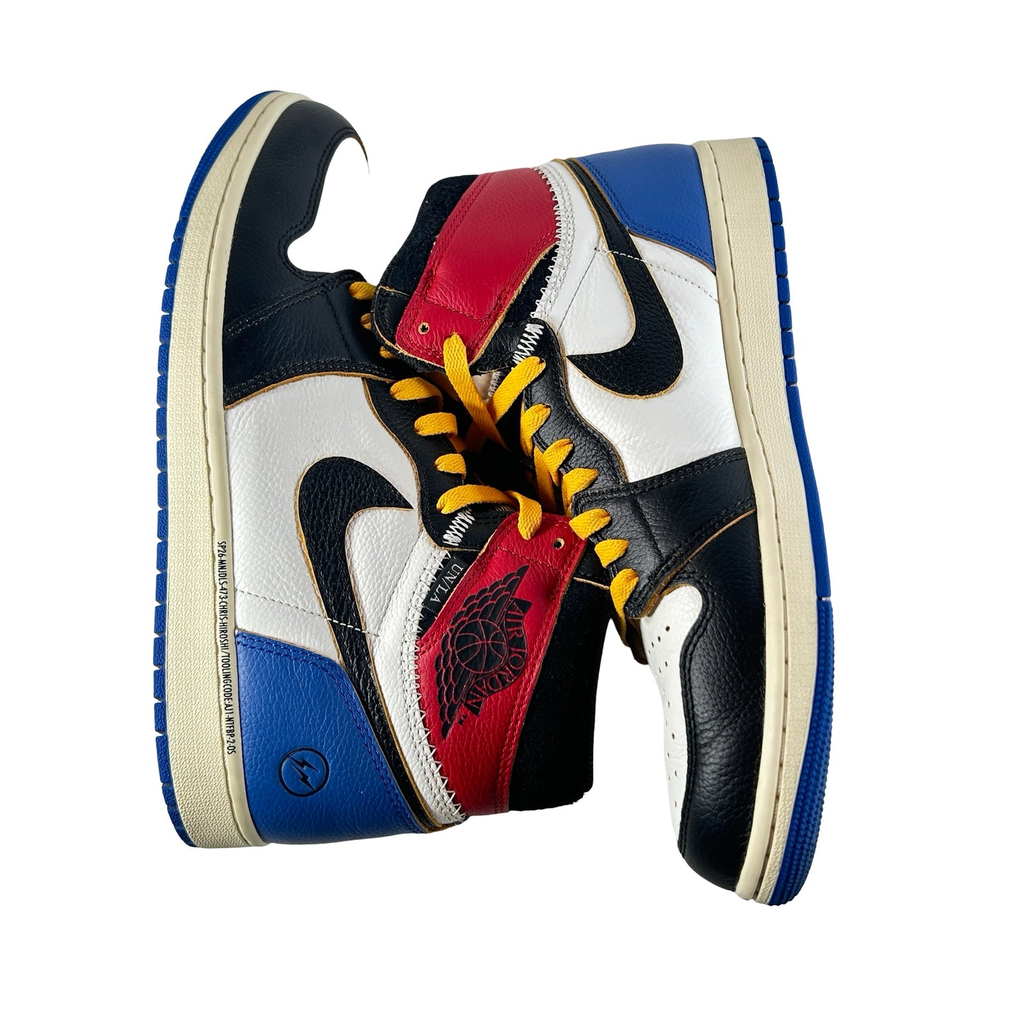 IO7847 002 Jordan 1 Retro High OG SP Fragment x Union LA Varsity Red Sport Royal [USED] - 11.5 M (Used) (No Box)