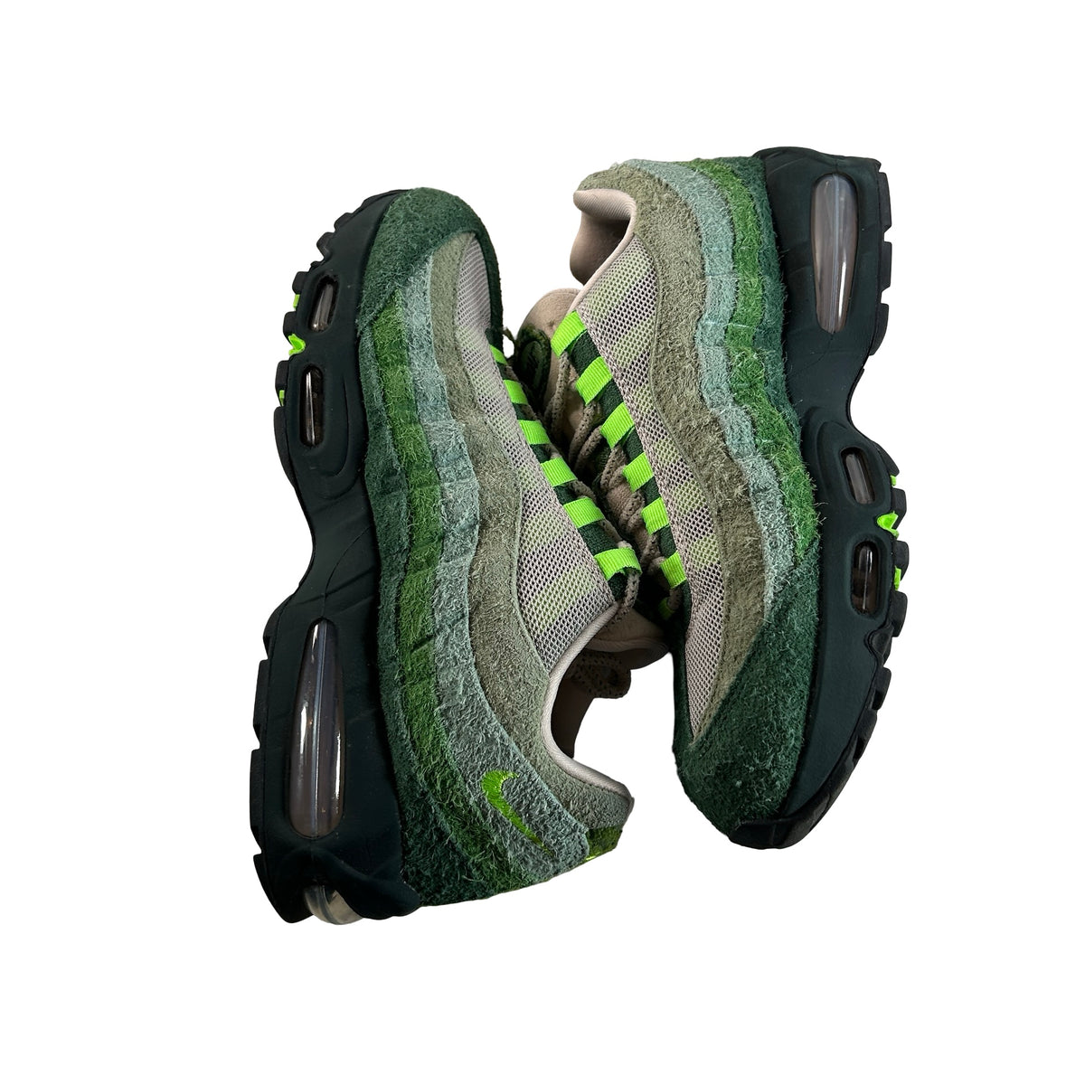 IQ3986 300 Nike Air Max 95 Big Bubble Ducks of a Feather Oregon Ducks The Woods [USED] - 9 M (Used2)