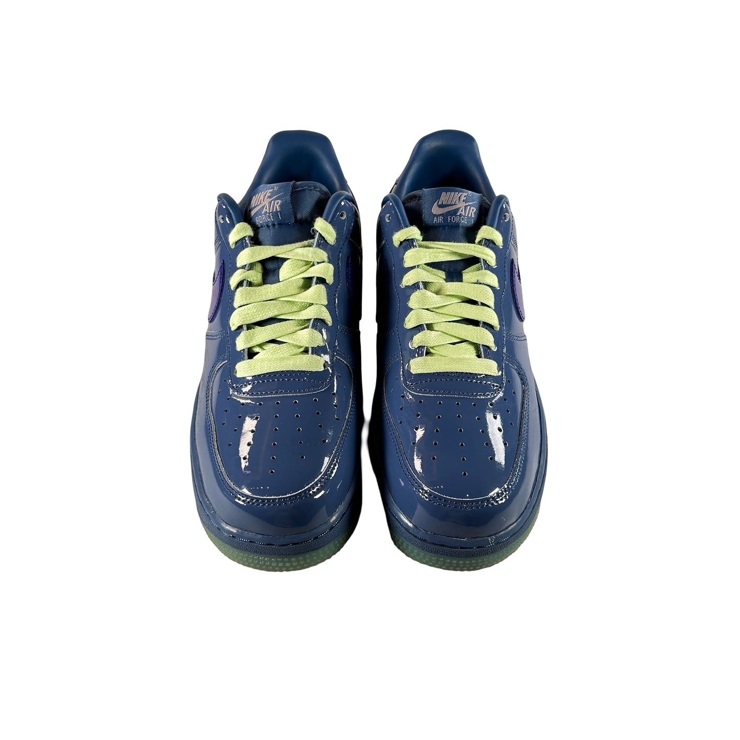 IO4489 400 Nike Air Force 1 Low Patent Leather Mystic Navy Grape Ice [USED] - 8 M (Used)