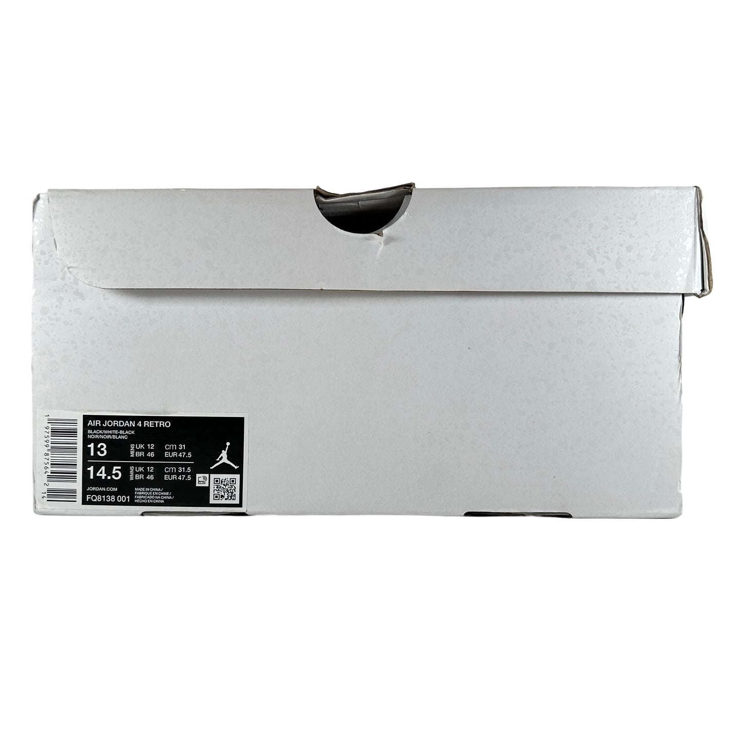 FQ8138 001  Jordan 4 Retro White Thunder [USED] - 13 M (Used)