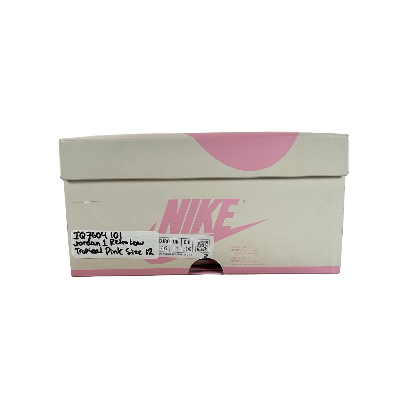 IQ7604 101 Air Jordan 1 Retro Low OG SP Travis Scott Sail Tropical Pink [REPLACE BOX]