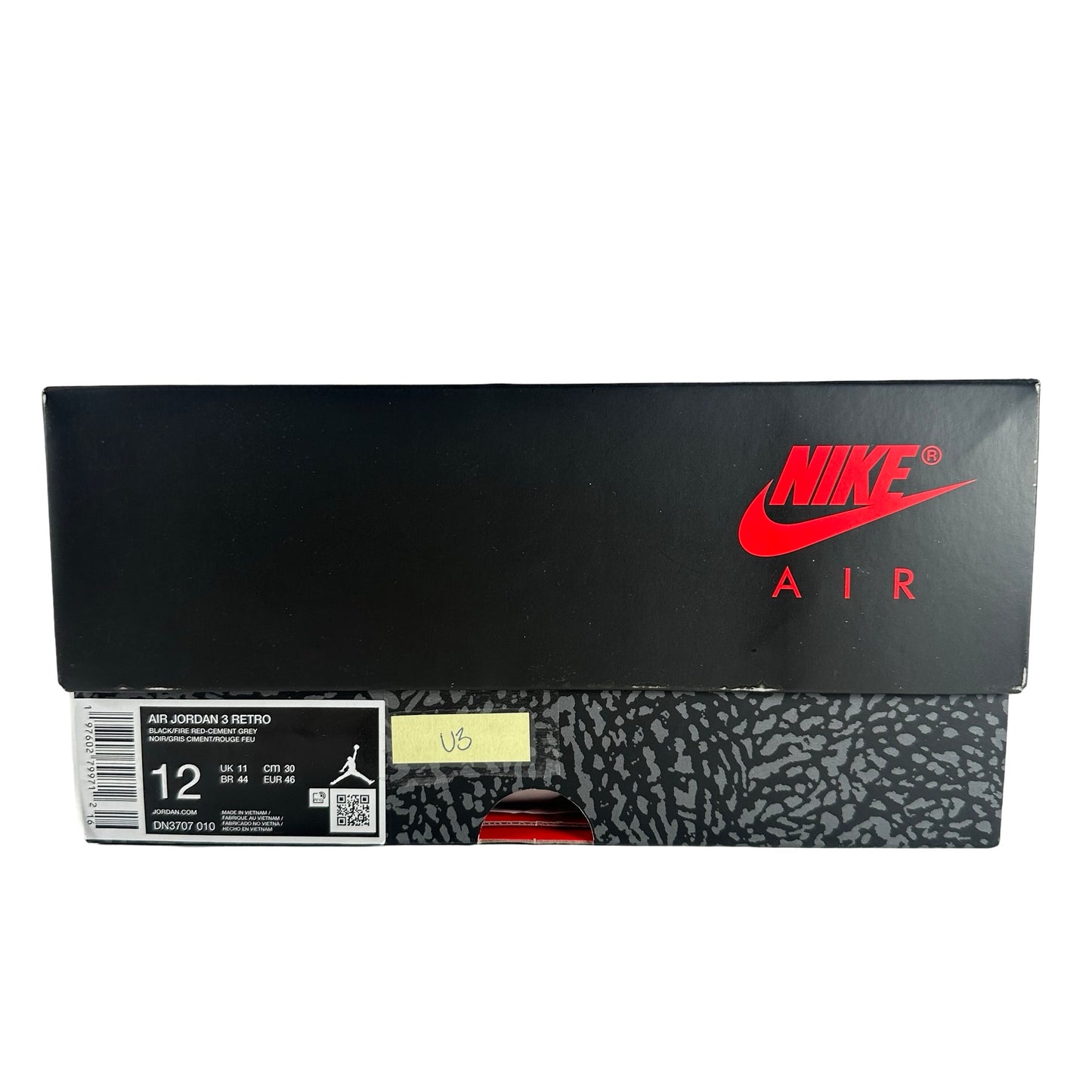 DN3707 010 Jordan 3 Retro Black Cement Reimagined (2024) [USED] - 12 M (Used3)