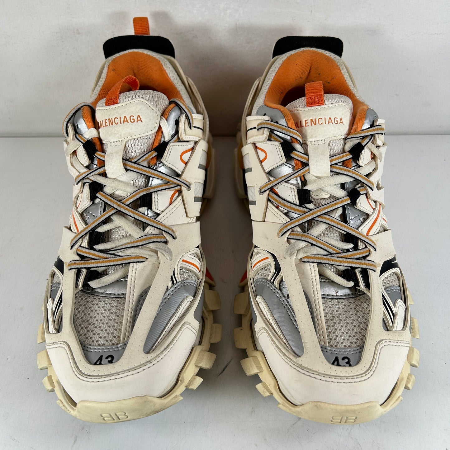 542023W1GB19059 Balenciaga Track Sneaker 'White Orange' [USED] - 10 M (Used) (No Box)