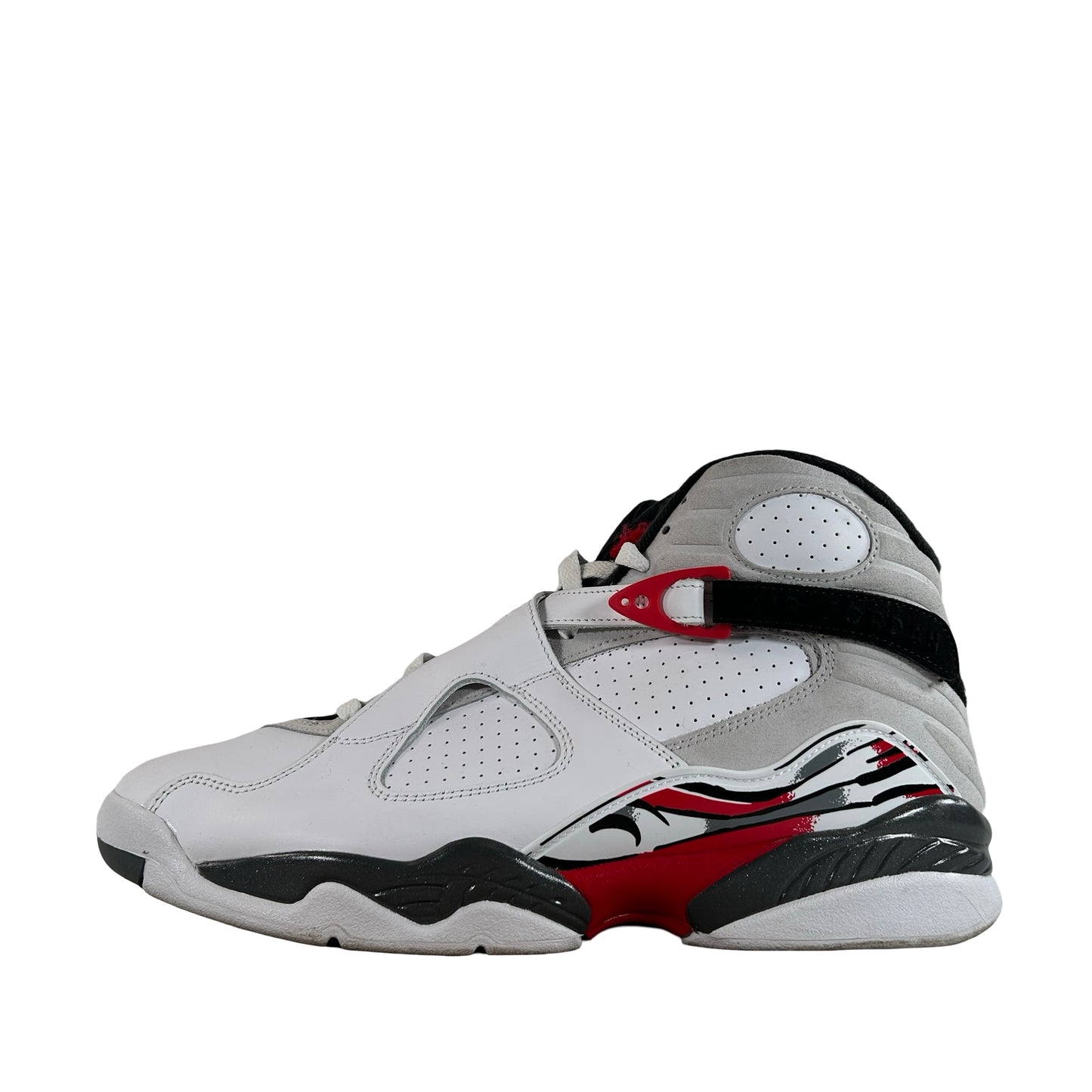 305381 100 Jordan 8 Retro White True Red (2025) [USED] - 11 M (Used) (No Box)