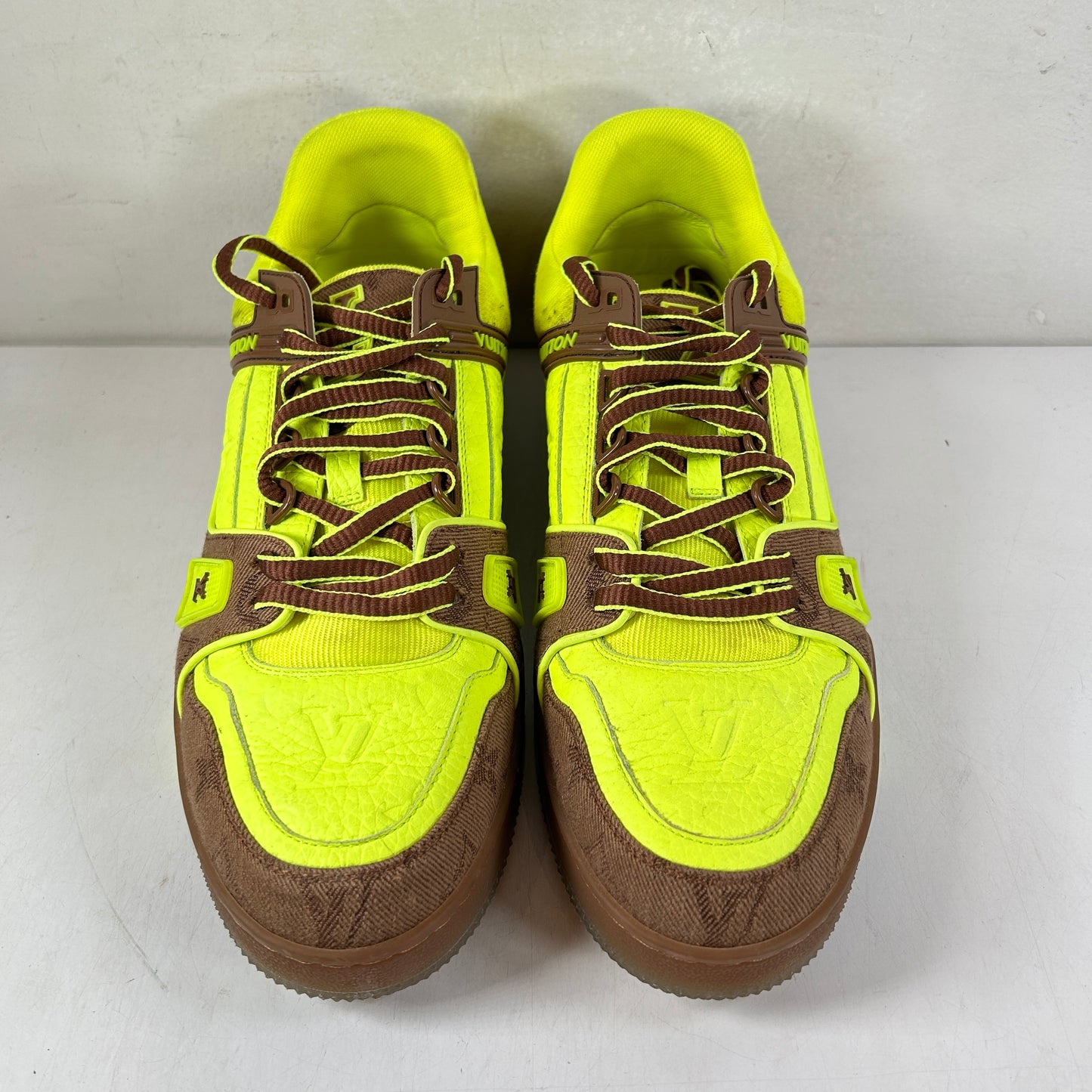 1A8Z6E Louis Vuitton Trainer Yellow Brown - LV 7 (Used) (No Box)