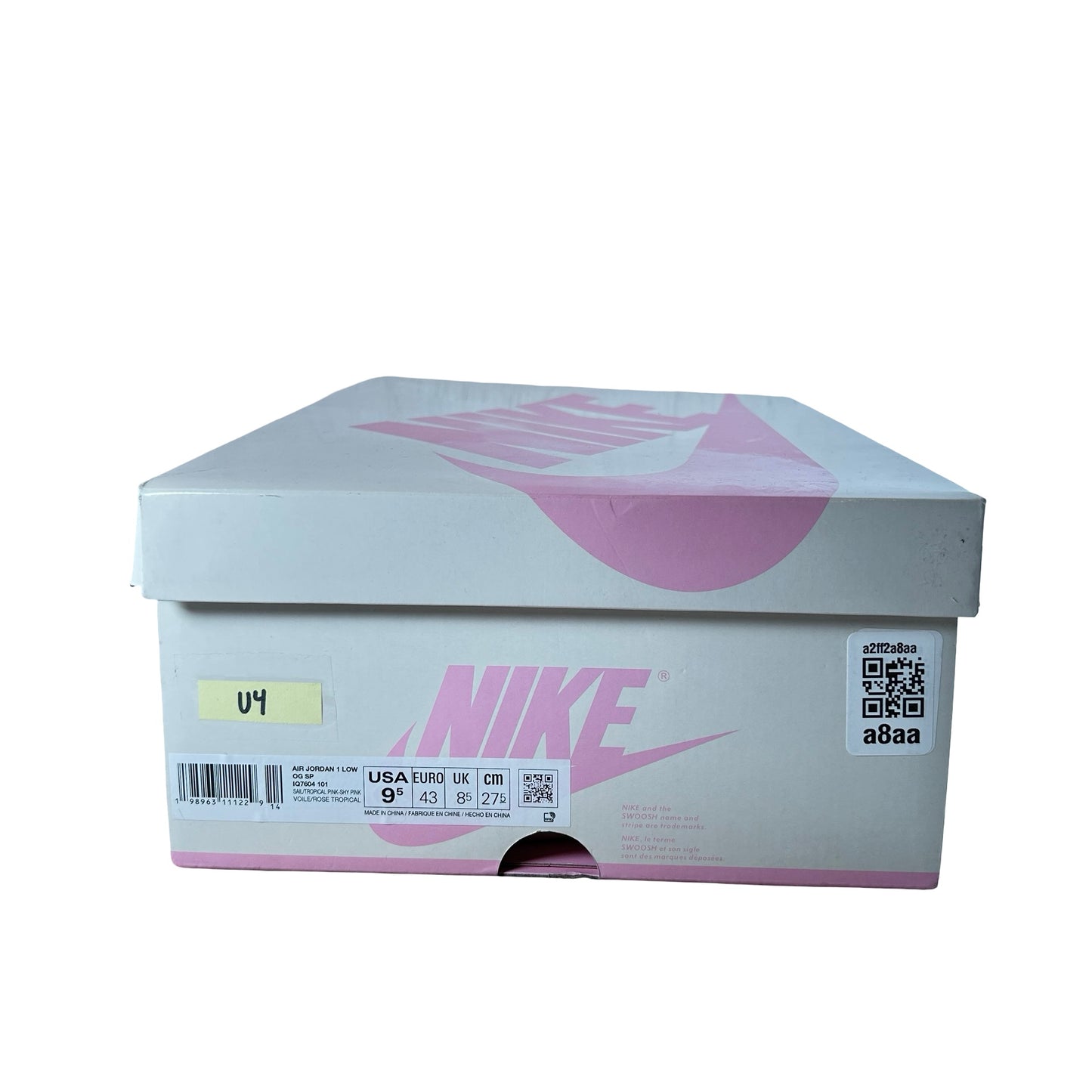 IQ7604 101 Jordan 1 Retro Low OG SP Travis Scott Sail Tropical Pink [USED] - 9.5 M (Used4)