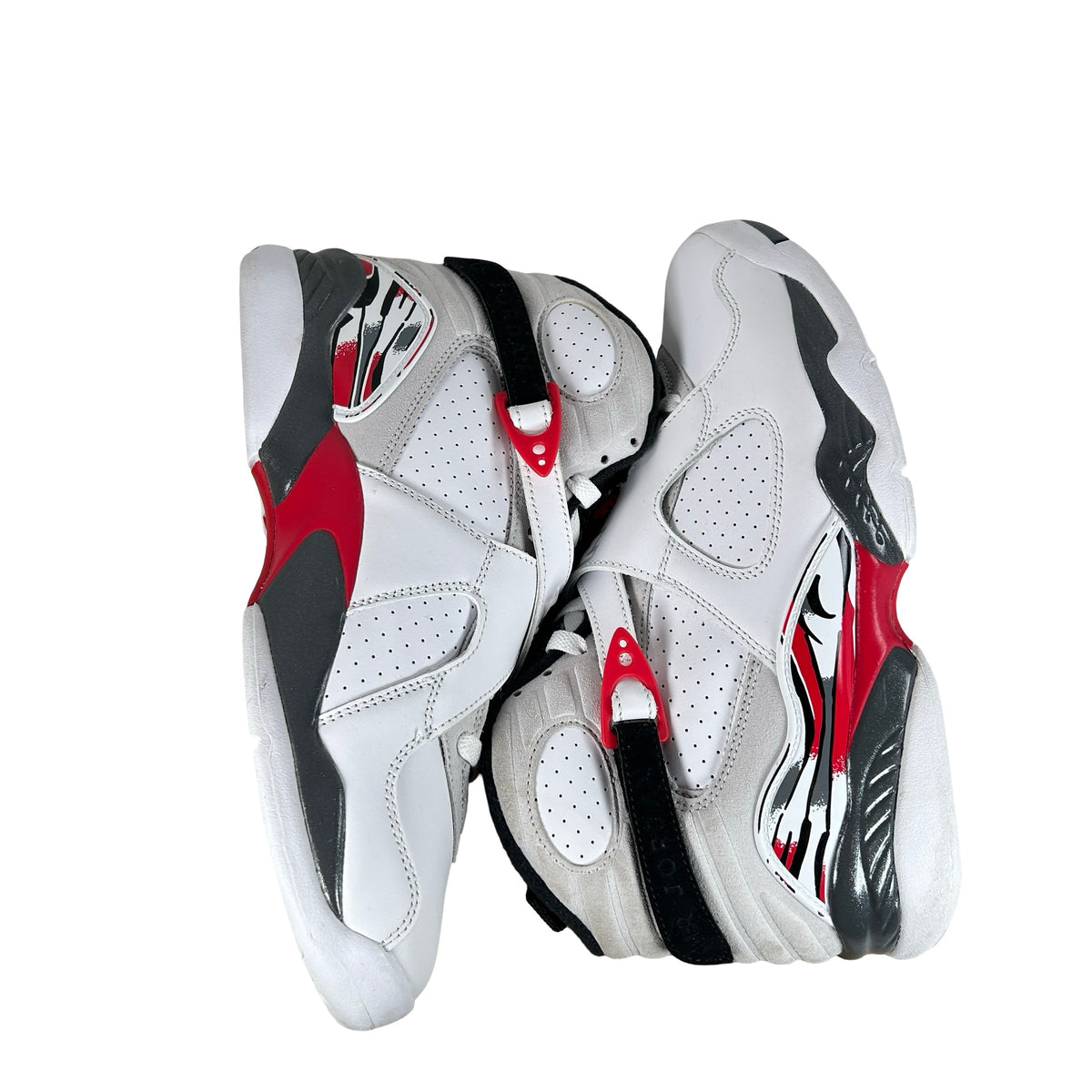 305381 100 Jordan 8 Retro White True Red (2025) [USED] - 9 M (Used) (No Box)