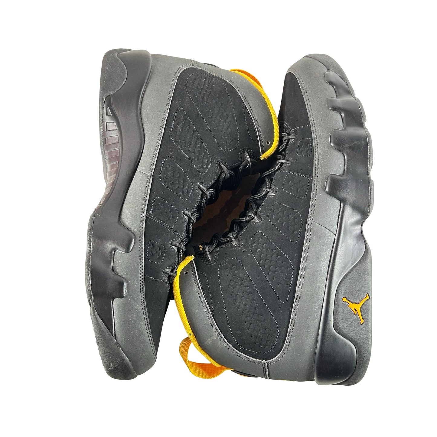 9 Retro Dark Charcoal University Gold [USED] - 12 M (Used) (Replace Box)