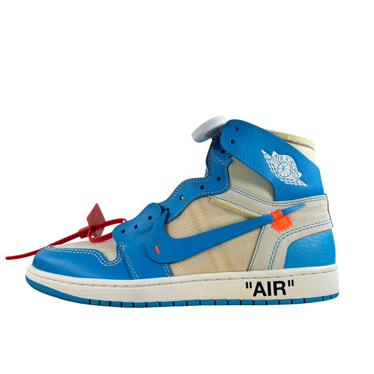 AQ0818 148 Air Jordan 1 Retro High Off-White University Blue - 10.5 M (Yellowing)