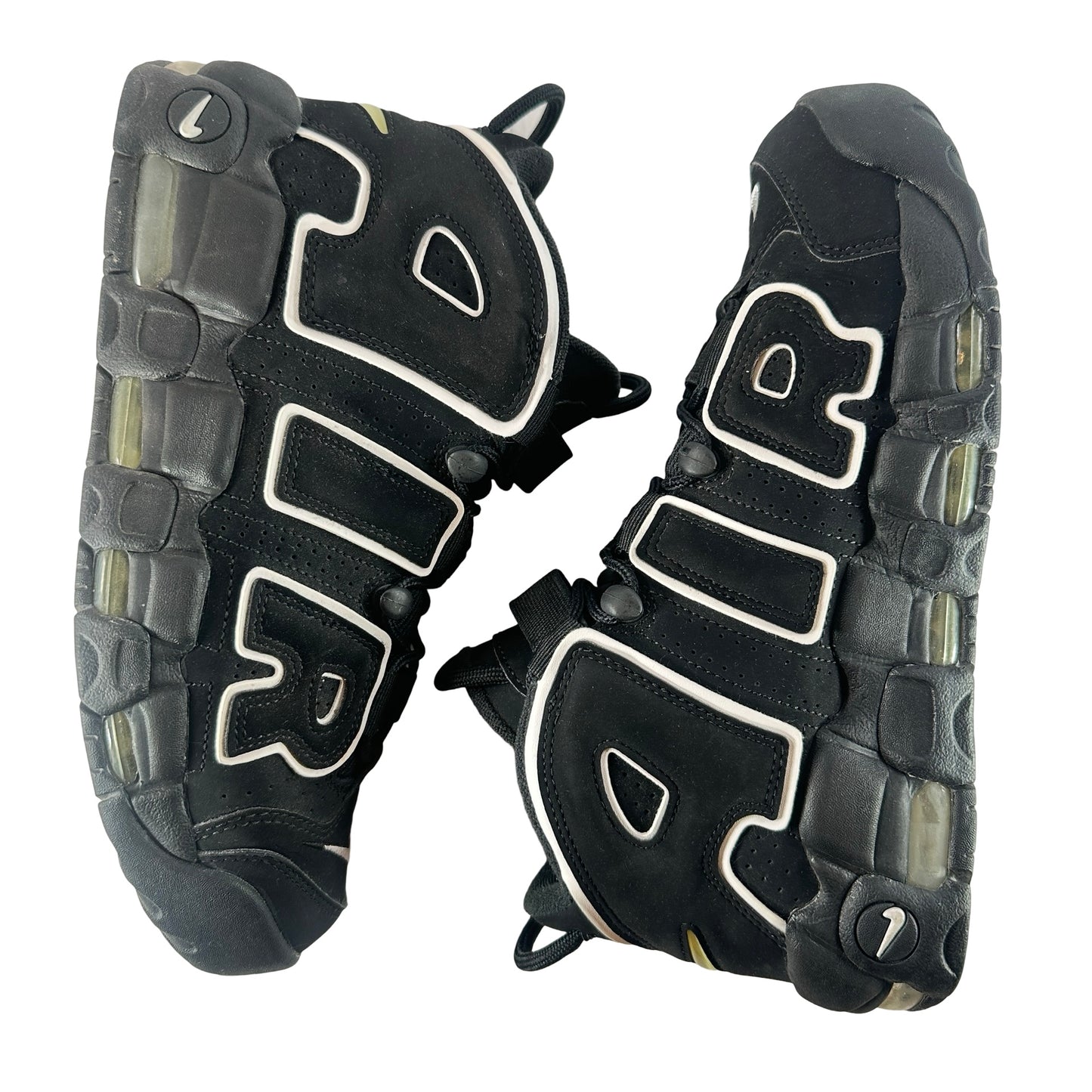 414962 002 Nike Air More Uptempo Black White {USED] - 7.5 M (Used2)