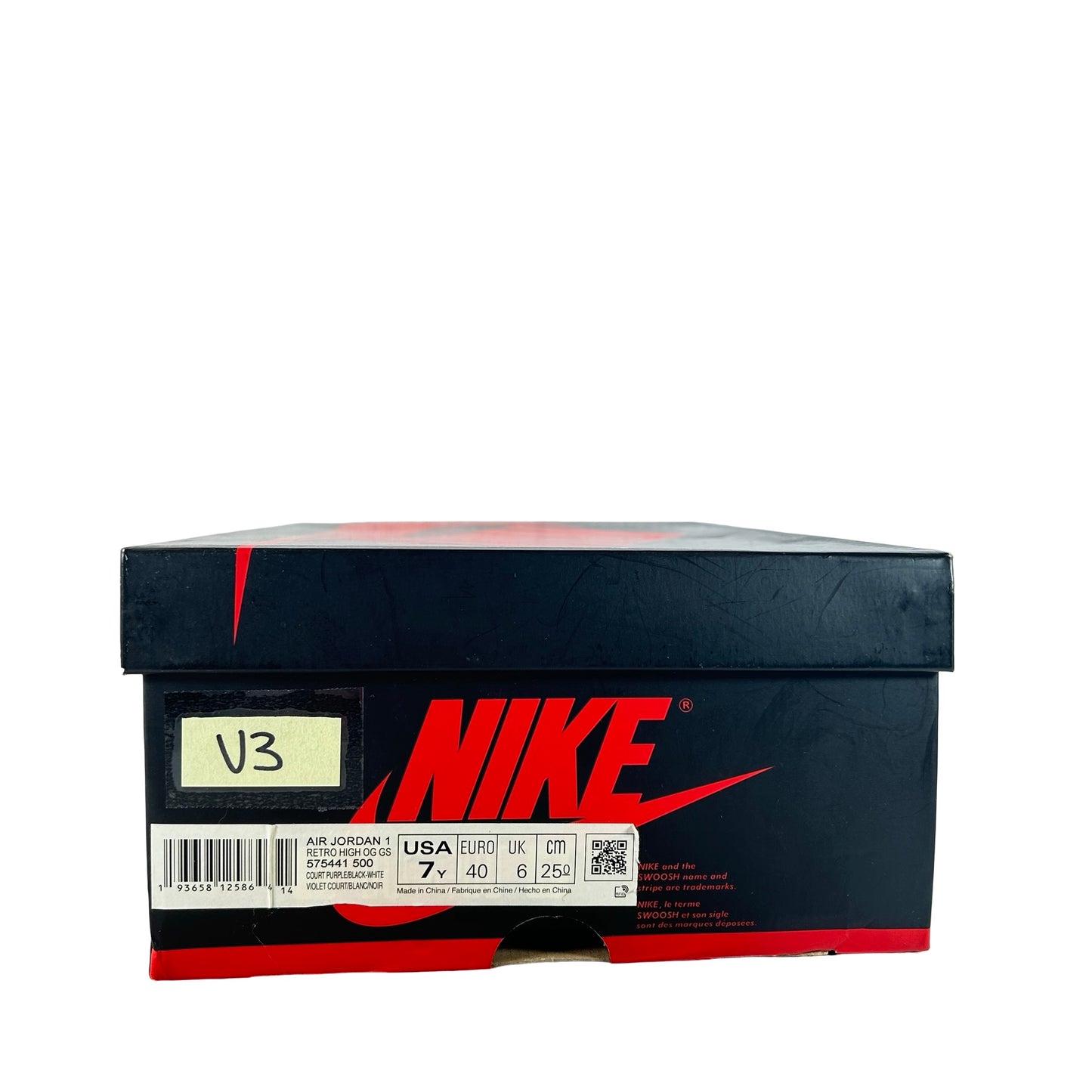 575441 500 Jordan 1 Retro High Court Purple White (GS) [USED] - 7 Y (Used3)