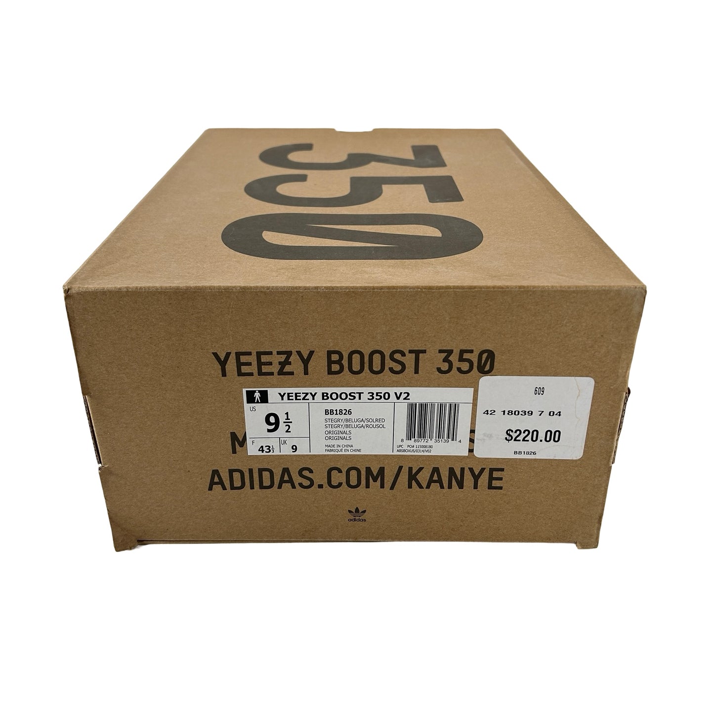 BB1826 adidas Yeezy Boost 350 V2 Beluga [USED] - 9.5 M (Used)