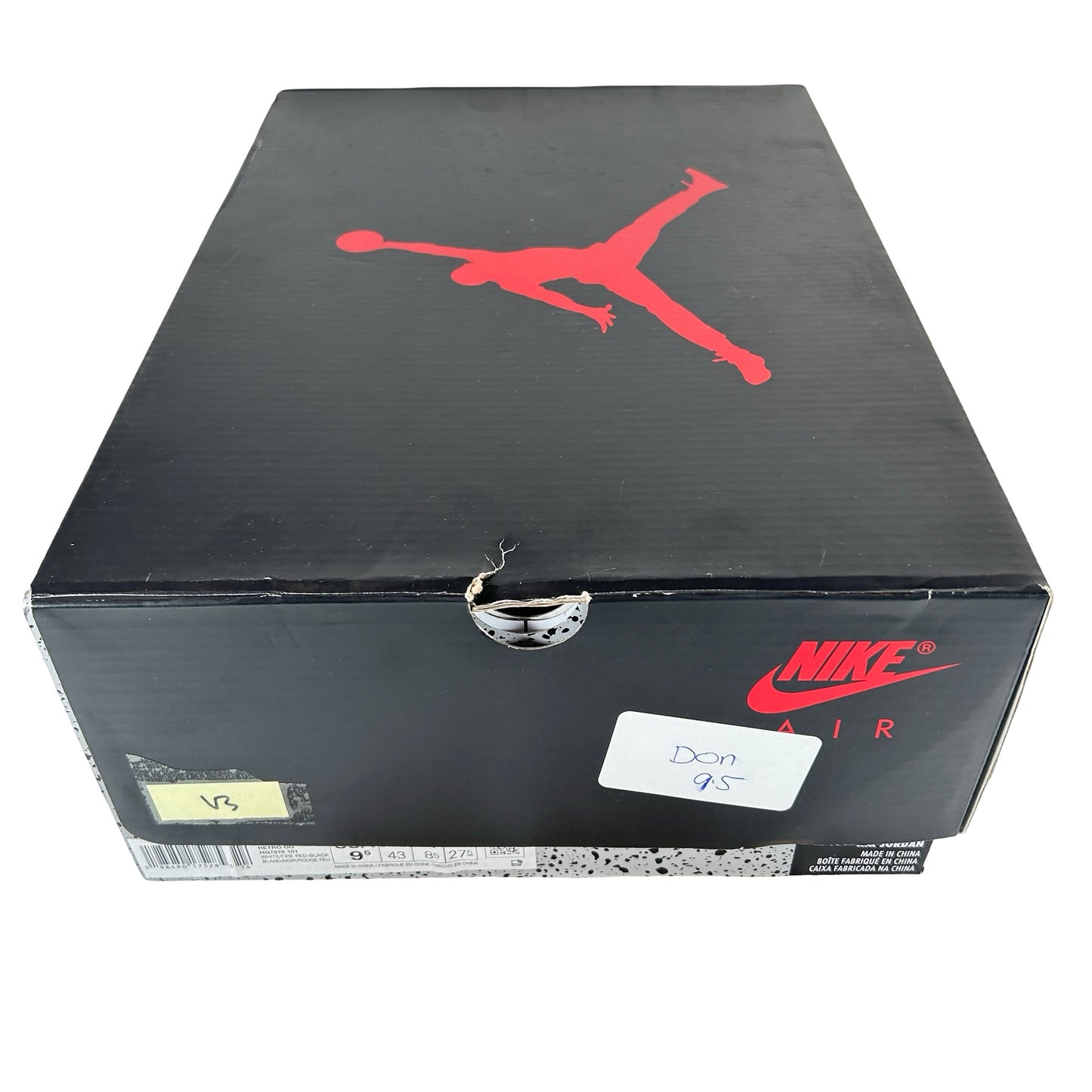 HQ7978 101 Jordan 5 Retro Fire Red Black Tongue (2025) [USED] - 9.5 M (Used3)