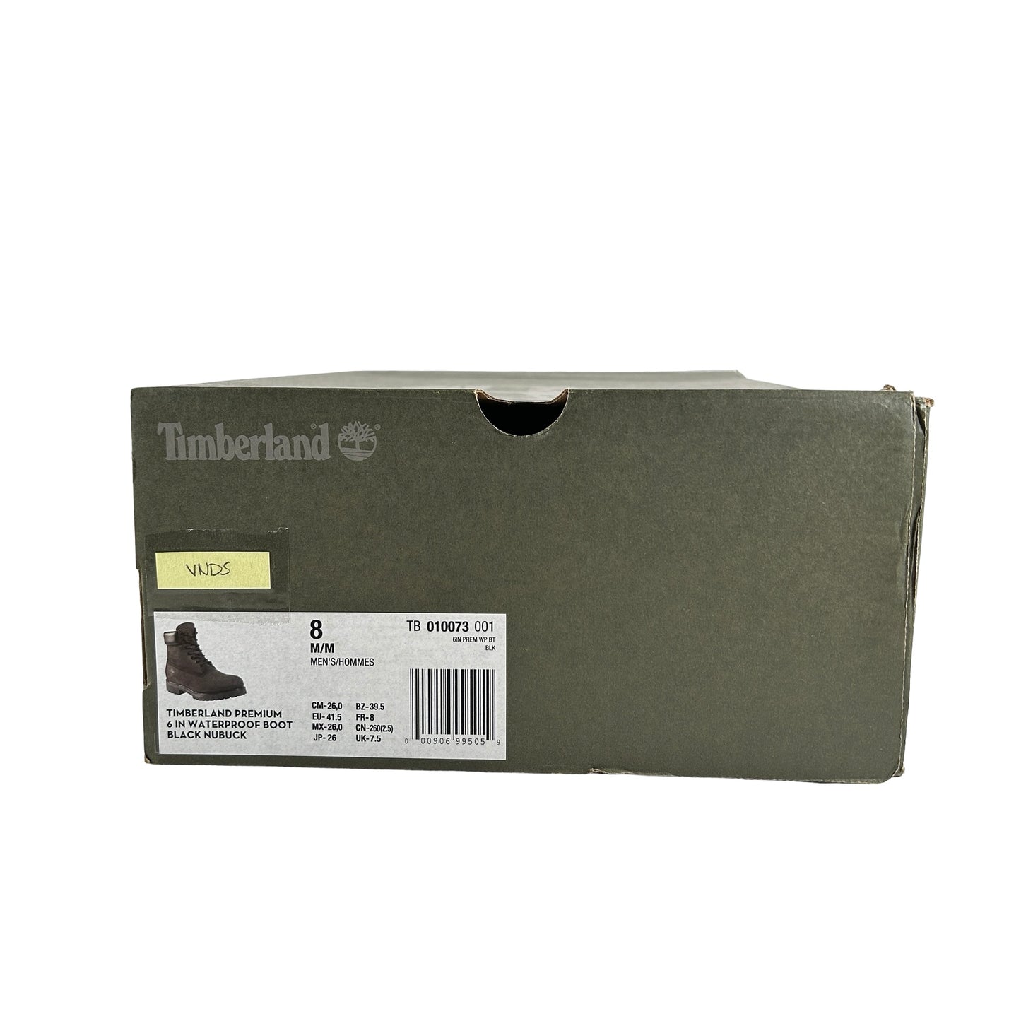 TB010073 Timberland 6" Boot Black Nubuck Premium [USED] - 8 M (VNDS)