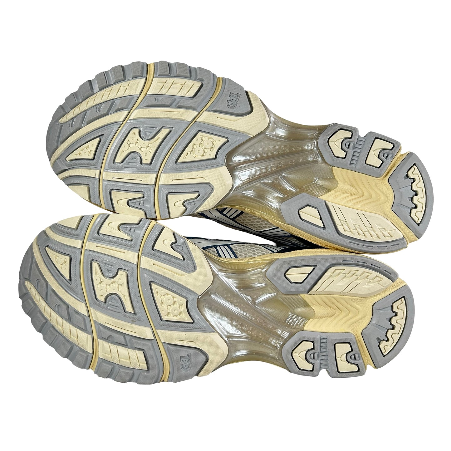 1203A537 102 ASICS Gel-Kayano 14 Cream Metallic Blue [USED] - 10.5 M (Used)