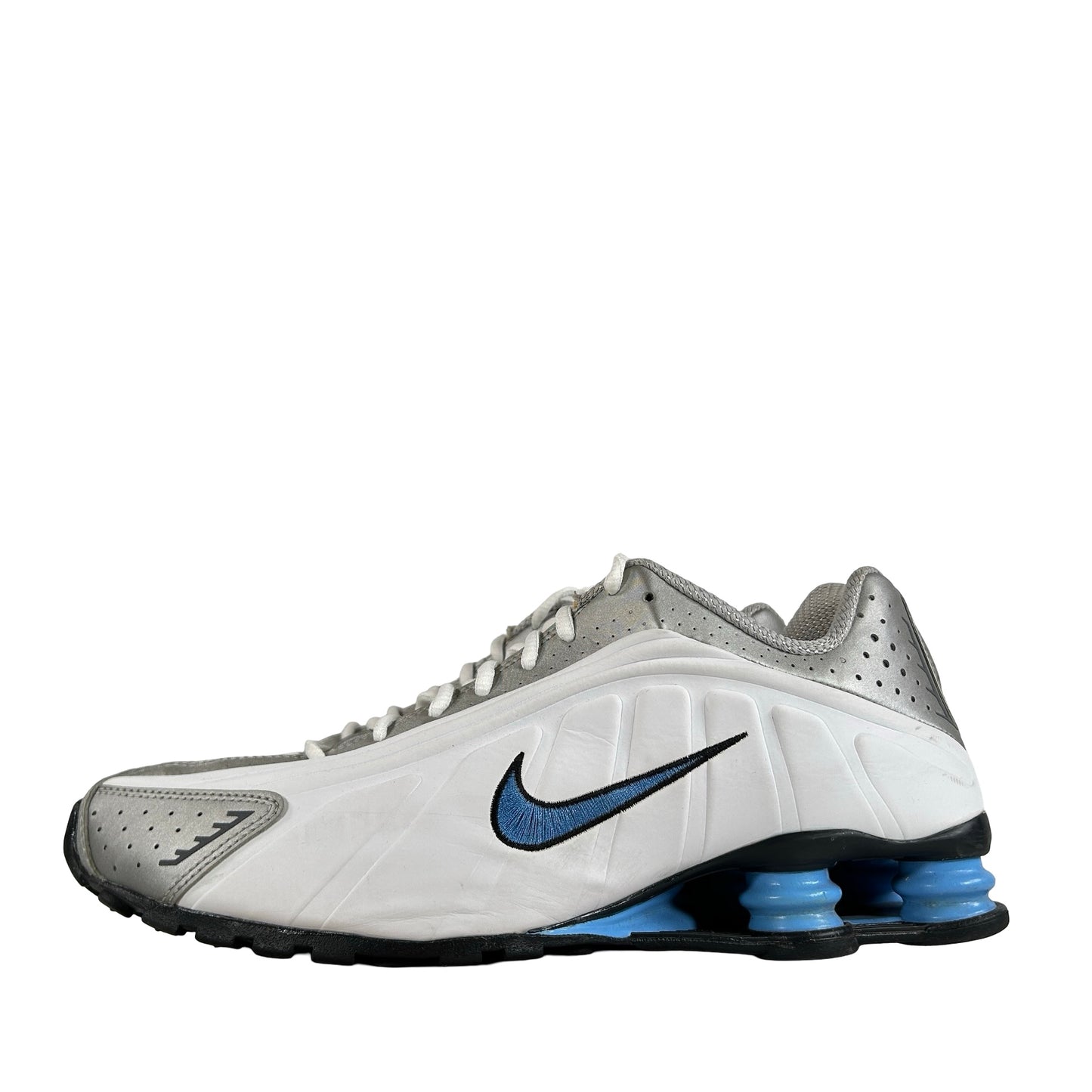 104265 133 Nike Shox R4 White Metallic Silver [USED] - 11 M (Used) (No Box)