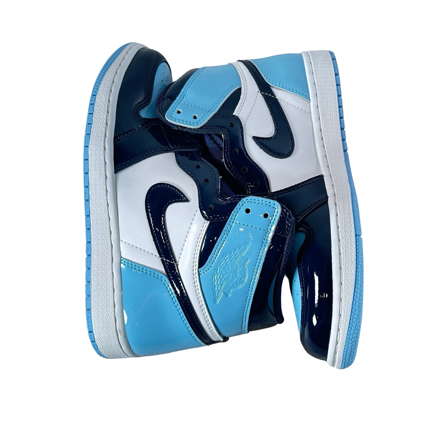 CD0461 401 Jordan 1 Retro High UNC Patent (Women's) - 8.5 W (Lightly Stained Midsole)