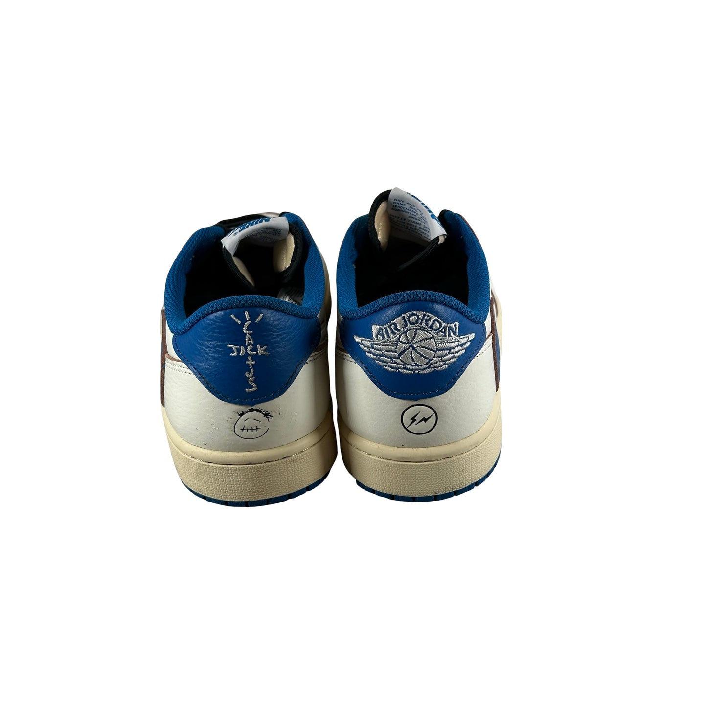DM7866 104 Jordan 1 Retro Low OG SP Fragment x Travis Scott Sail Military Blue [USED] - 9 M (Used)
