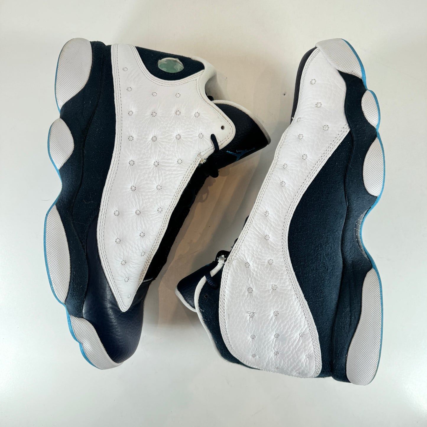 414571 144 Jordan 13 Retro Obsidian Powder Blue White [USED] - 11 M (Used)