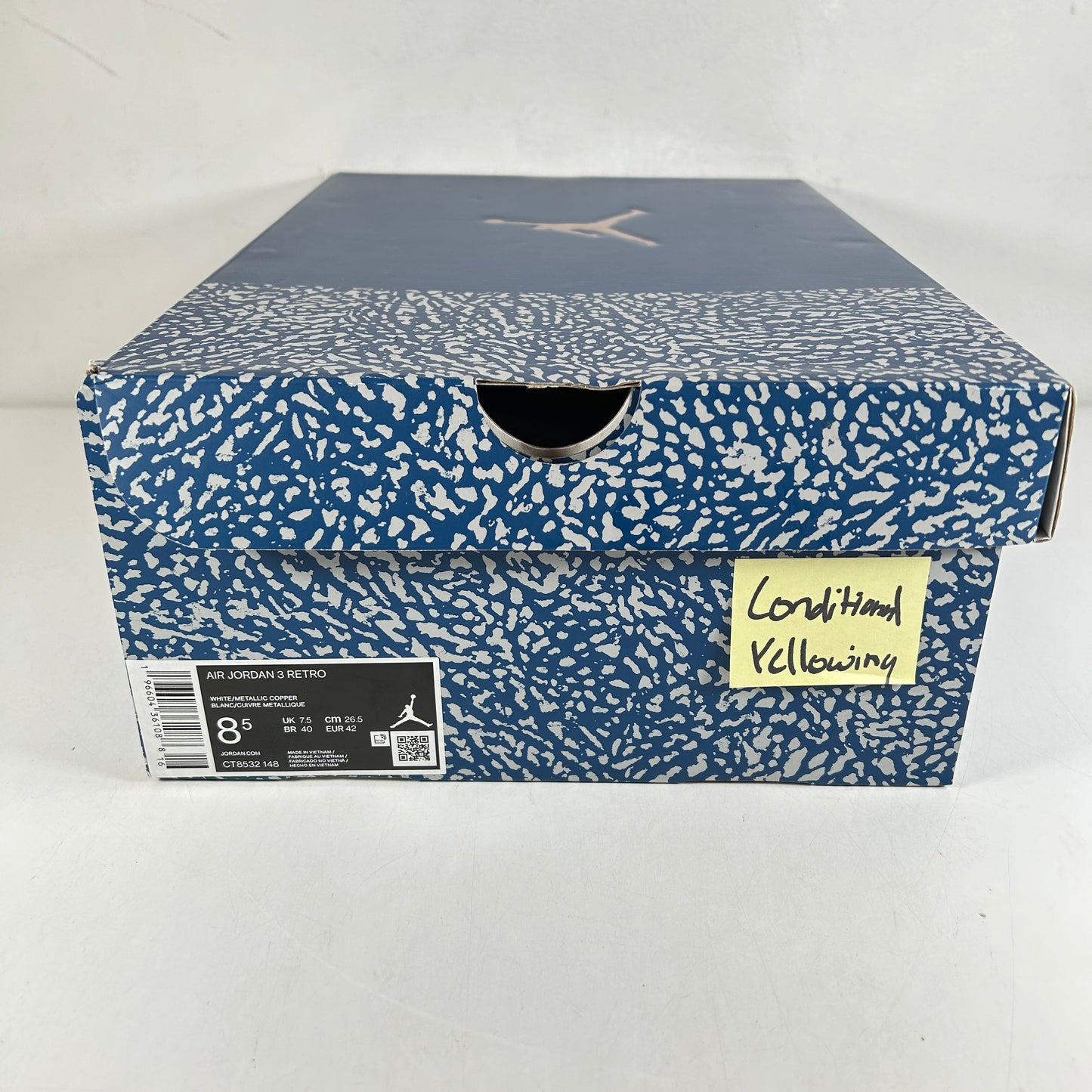 CT8532 148 Jordan 3 Retro Wizards [CONDITIONAL] - 8.5 M (Yellowing)