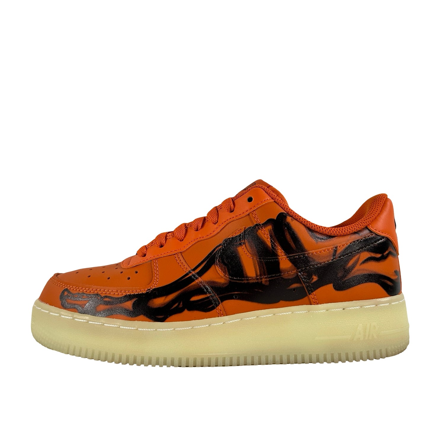 CU8067 800 Nike Air Force 1 Low Orange Skeleton Halloween [USED] - 6.5 M (Used)