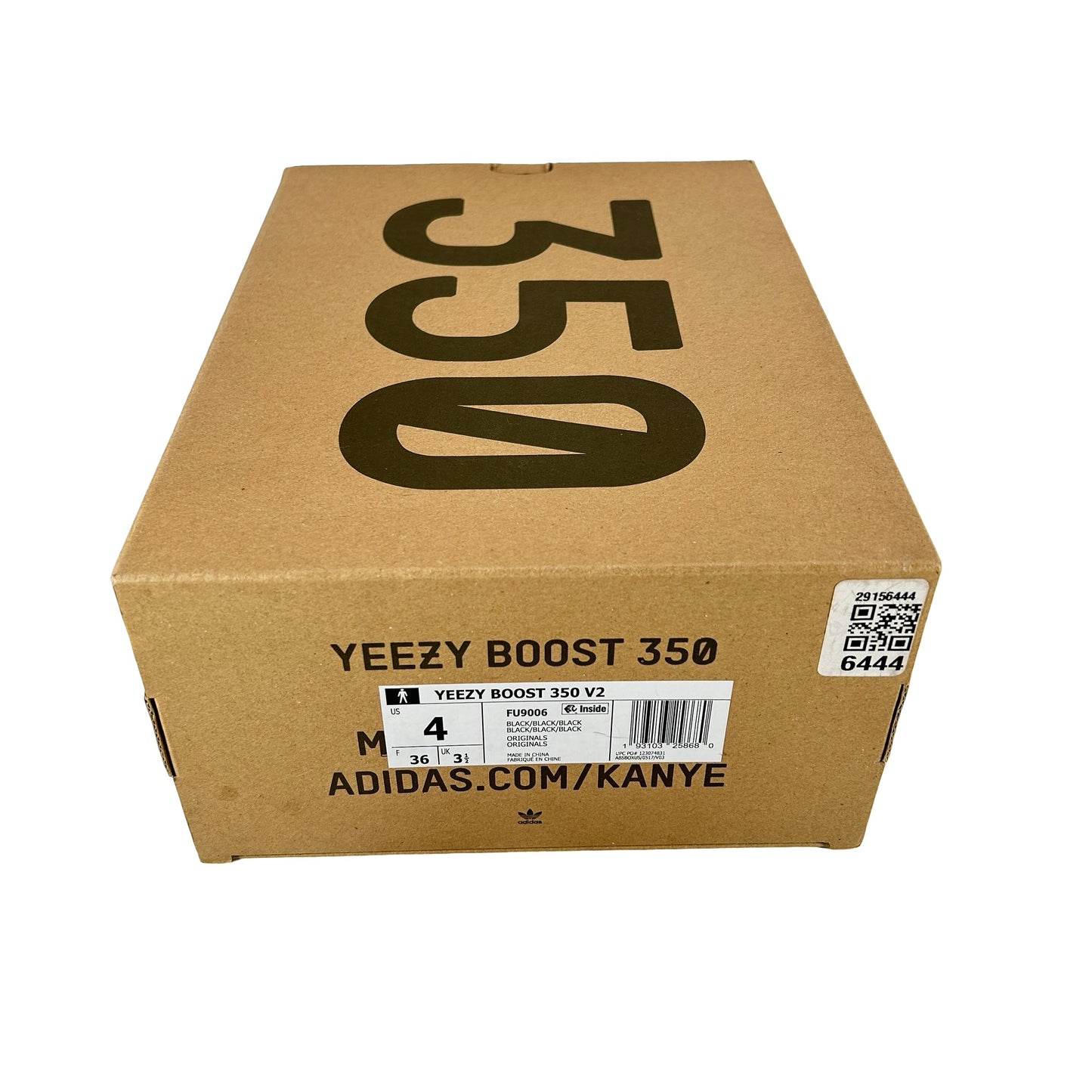 FU9006 adidas Yeezy Boost 350 V2 Black (Non-Reflective) [USED] - 4 M (Used)