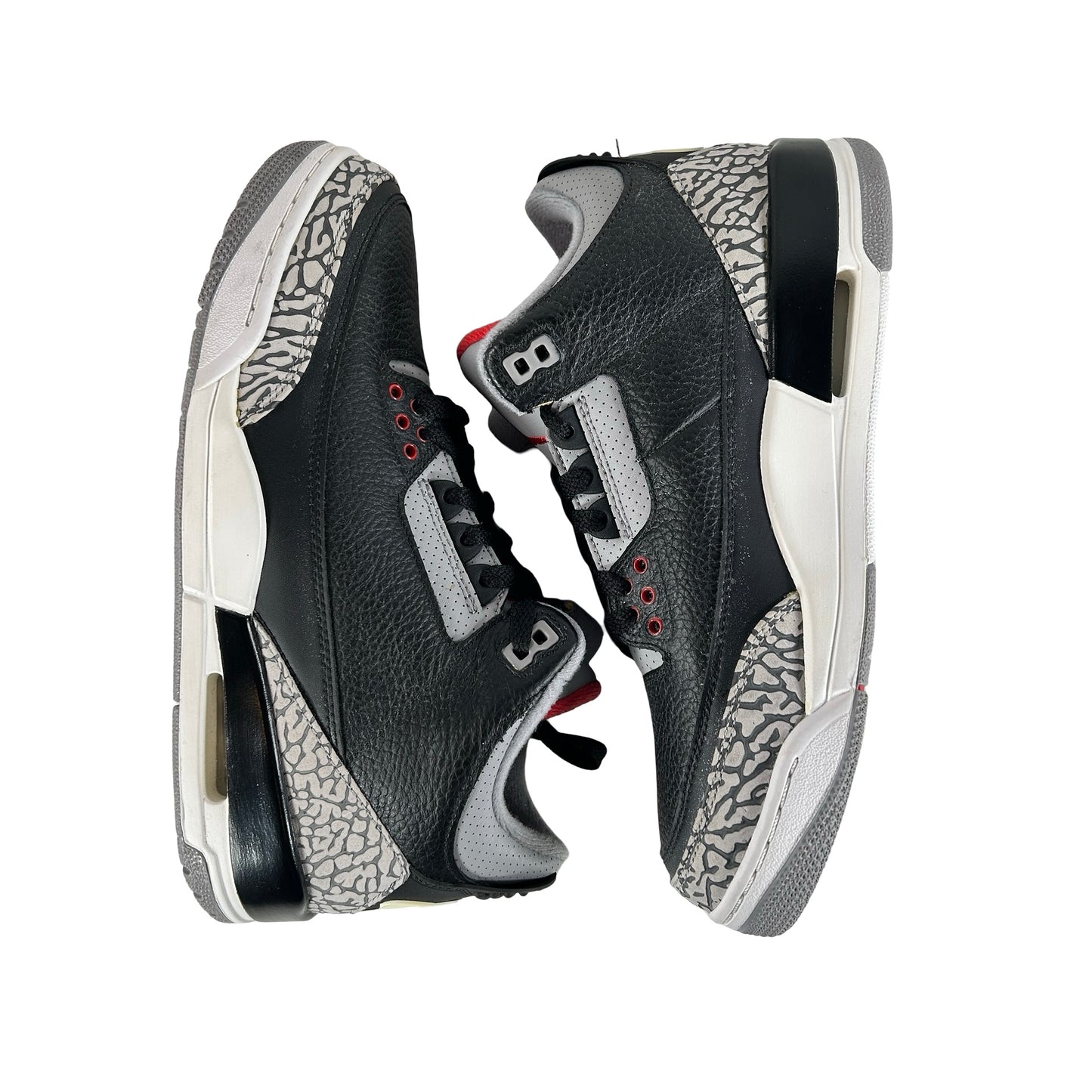854262 001 Jordan 3 Black Cement 2018 [CONDITIONAL] - 8 M (Yellowing Heel Tabs) (No Box)