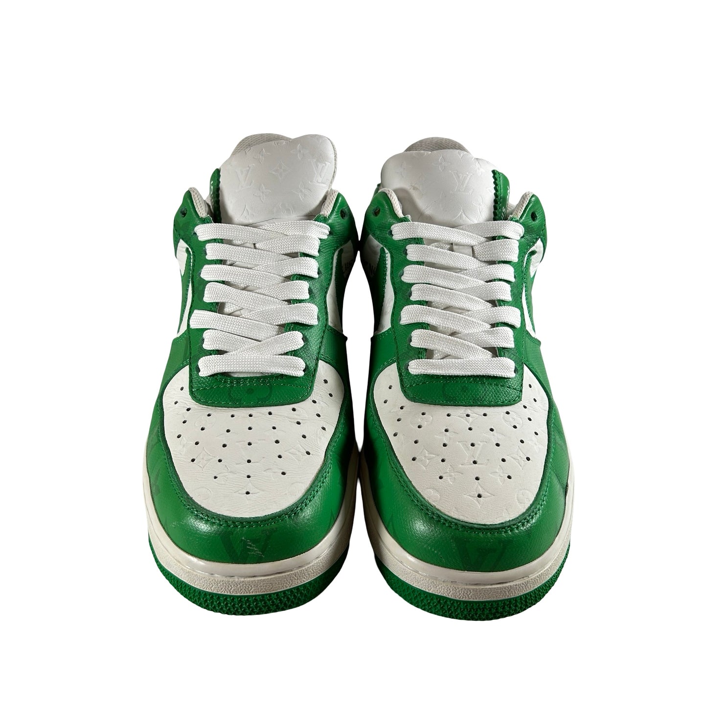 1A9VAU Louis Vuitton Nike Air Force 1 Low By Virgil Abloh White Green [USED] - 9 M (Used2)