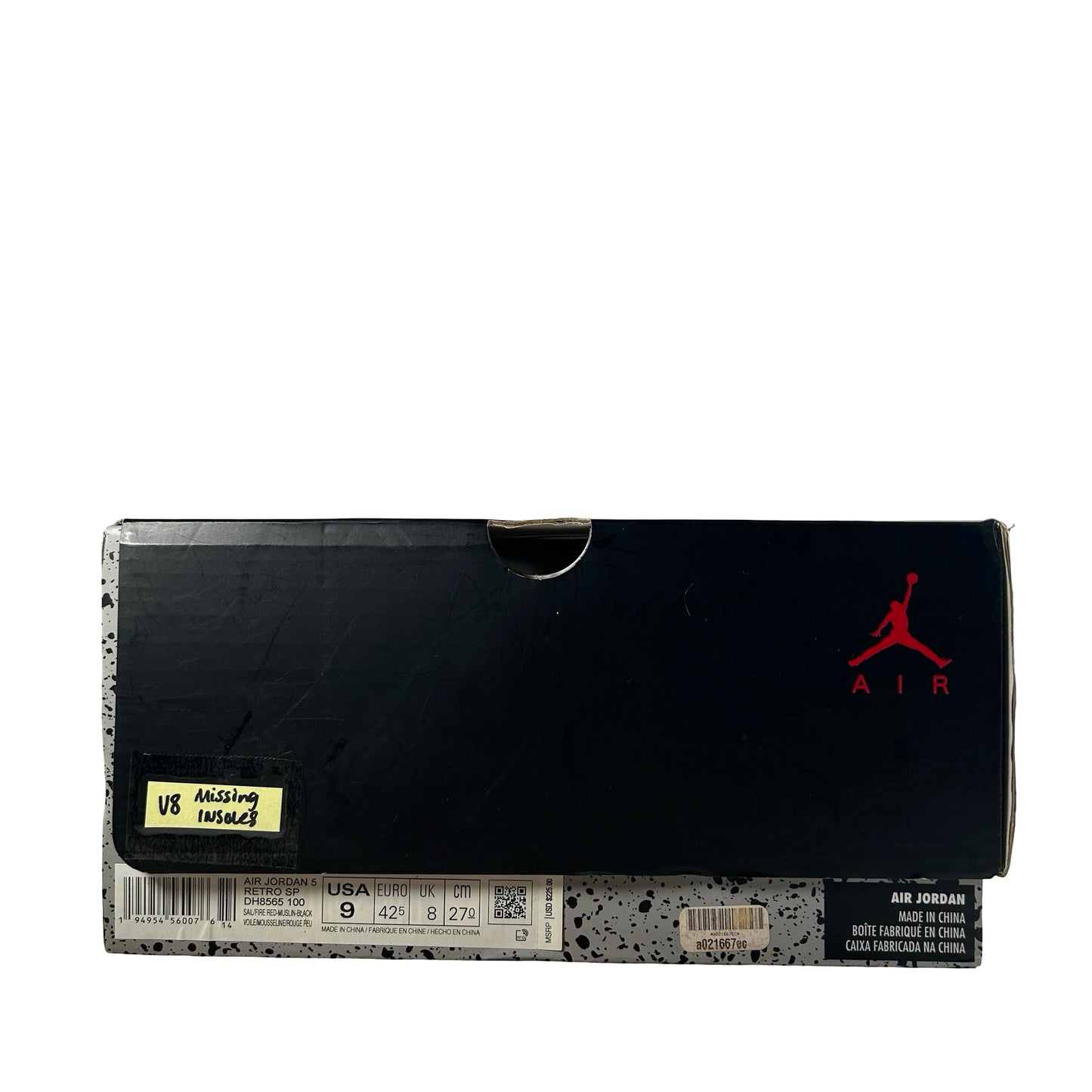 DH8565 100 Jordan 5 Off-White Sail [USED] - 9 M (Used8) (Missing Insoles)