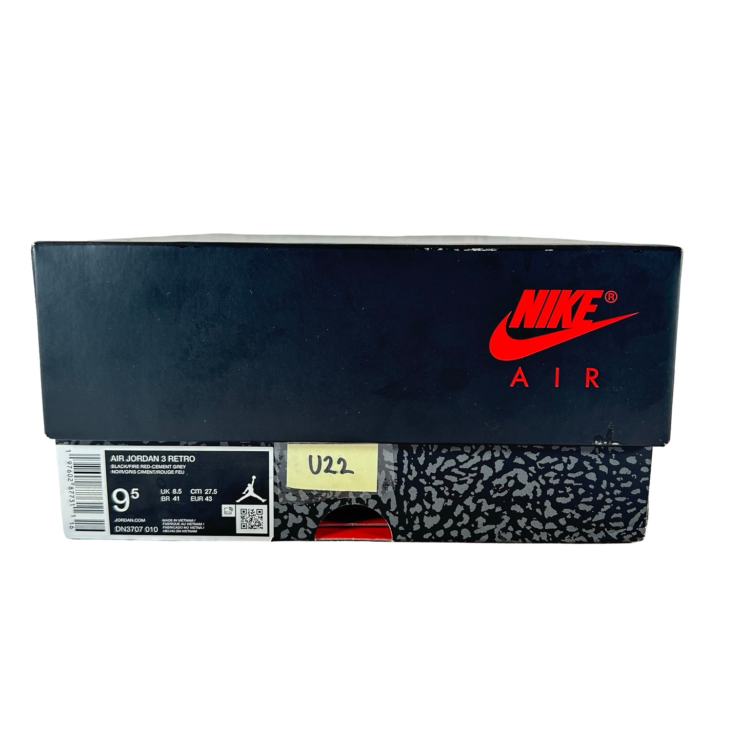 DN3707 010 Jordan 3 Retro Black Cement Reimagined (2024) [USED] - 9.5 M (Used22)