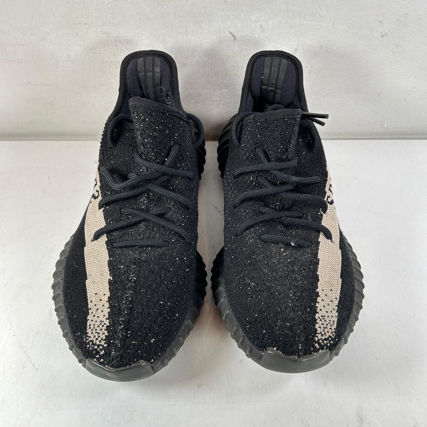 BY1604 Adidas Yeezy Boost 350 V2 Core Black White [USED] - 10 M (Used) (No Box)