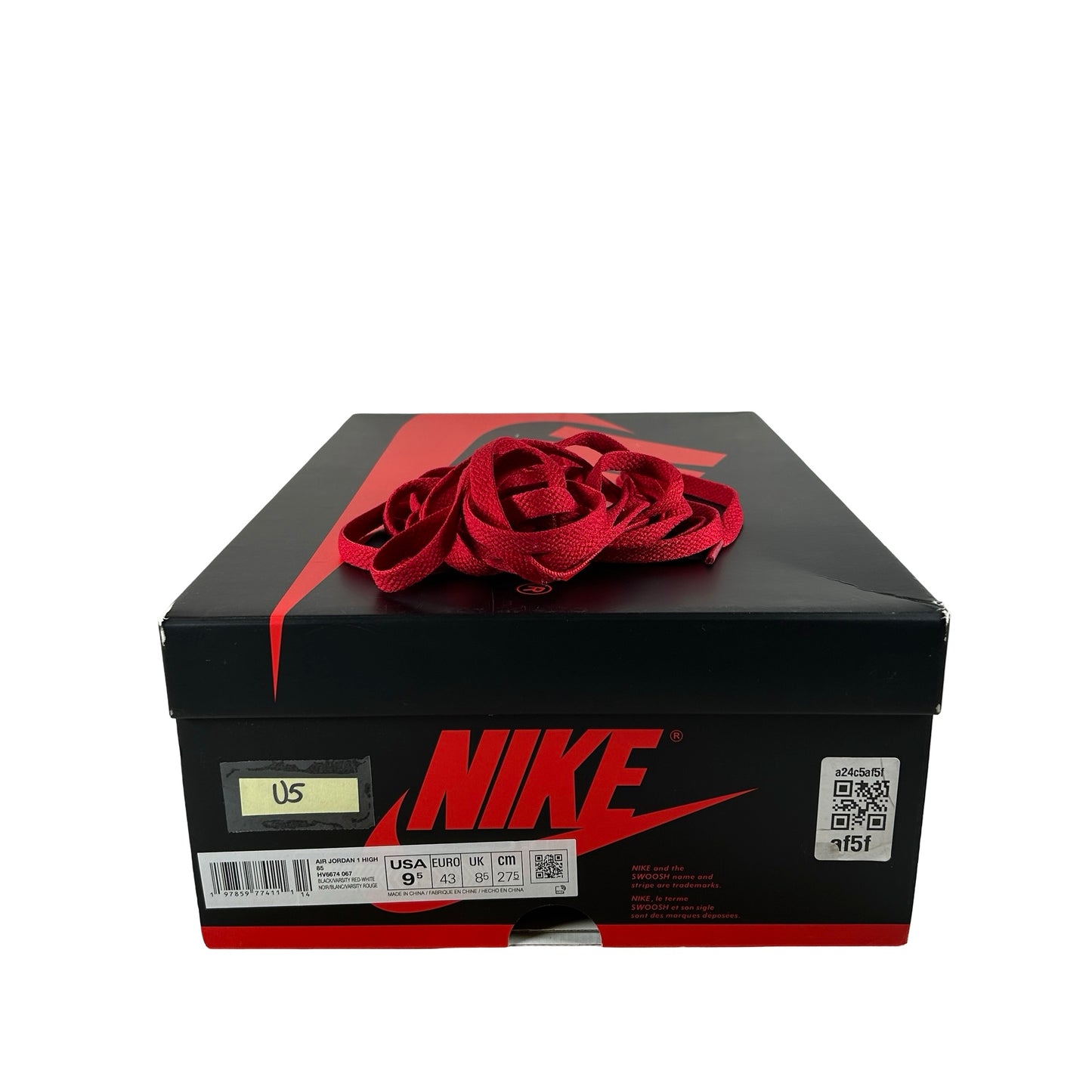 HV6674 067 Jordan 1 Retro High '85 OG Bred (2025) [USED] - 9.5 M (Used5)