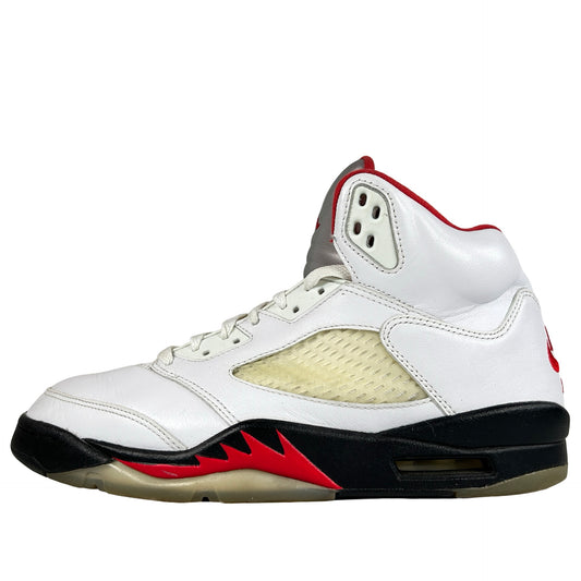 DA1911 102 Jordan 5 Retro Fire Red Silver Tongue (2020) [USED] - 9 M (Used)