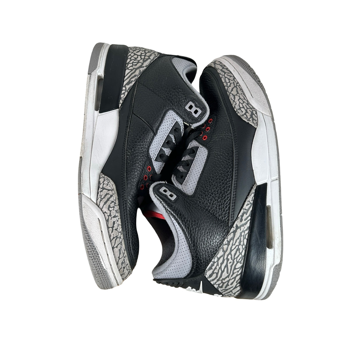 854262 001 Jordan 3 Black Cement 2018 [USED] - 10.5 M (Used6) (No Box6)