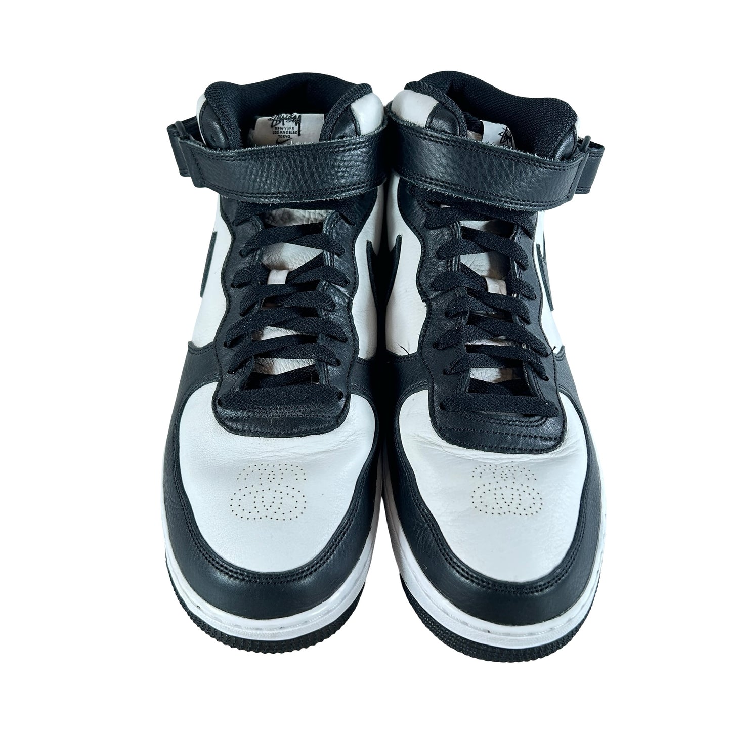 DJ7840 002 Nike Air Force 1 Mid Stussy Grey Black [USED] - 11 M (Used) (No Box)