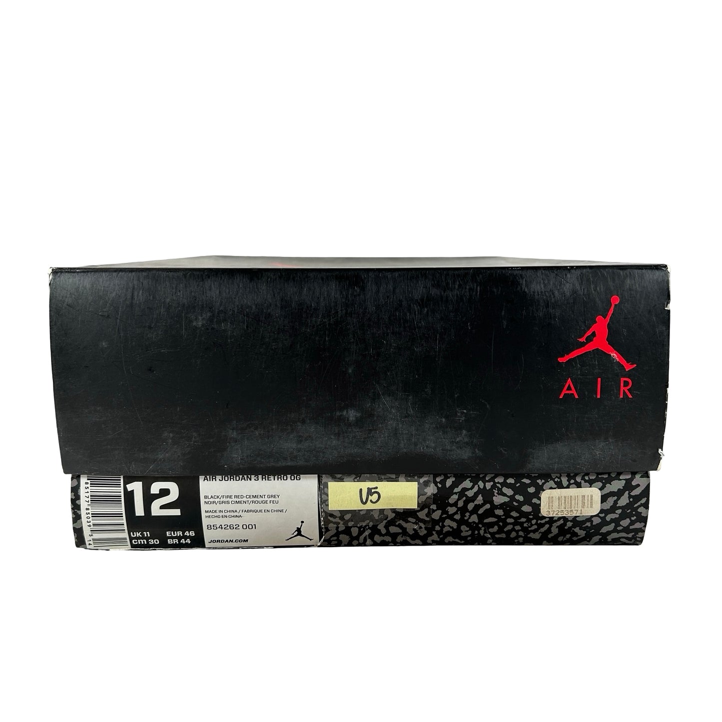 854262 001 Jordan 3 Black Cement 2018 [USED] - 12 M (Used5)