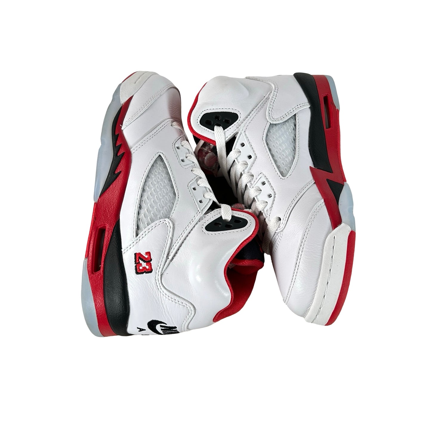 HQ7980 101 Jordan 5 Retro Fire Red Black Tongue (2025) (GS) [USED] - 4.5 Y (Used)