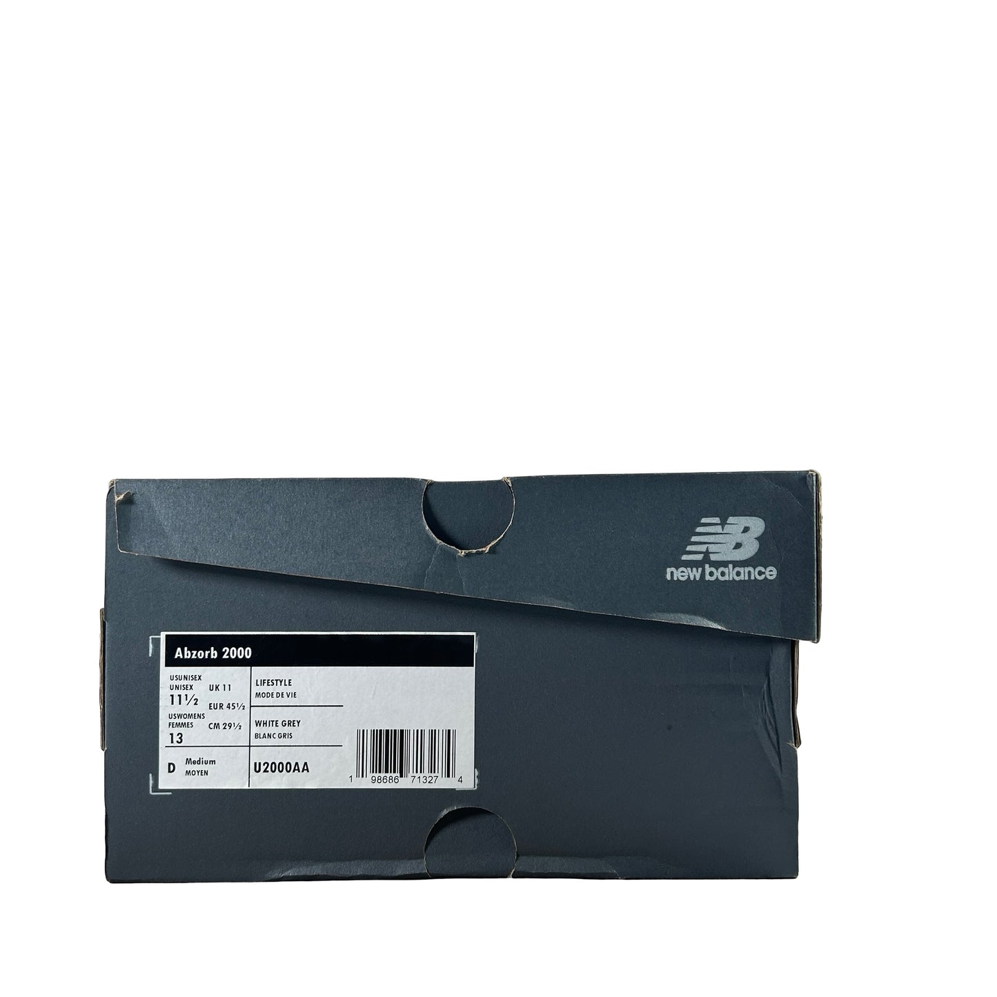 U2000AA New Balance Abzorb 2000 White Grey Blue [USED] - 11.5 M (Used)