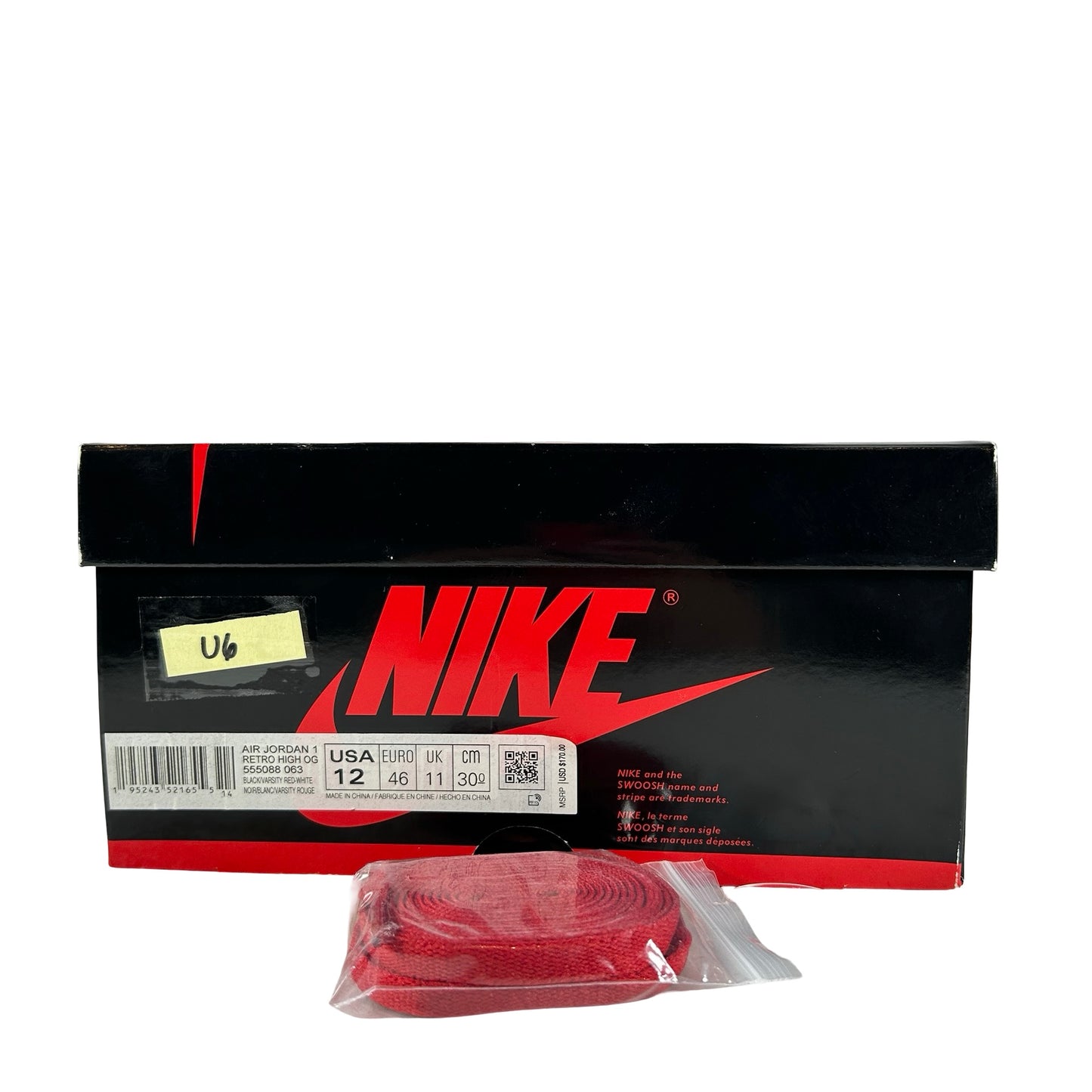 555088 063 Jordan 1 Retro High OG Patent Bred [USED] - 12 M (Used6)