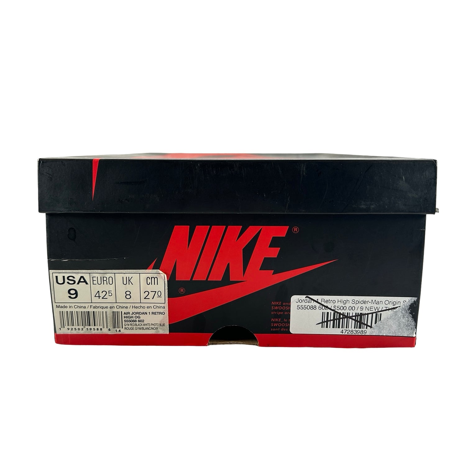 555088 602 Jordan 1 Retro High Spider-Man Origin Story [USED] - 9 M (Used)