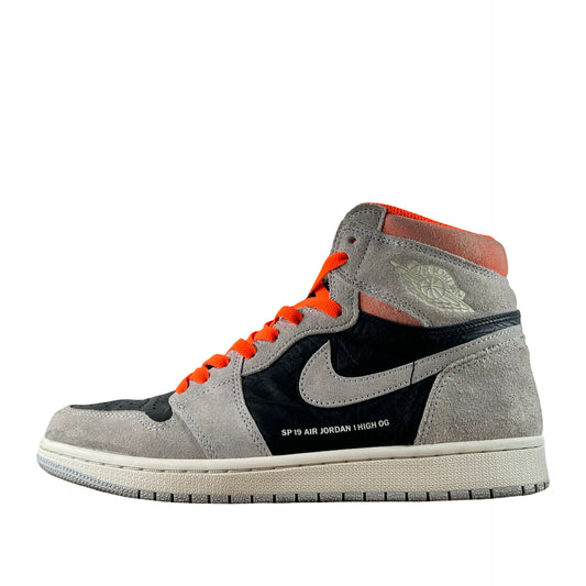 555088 018 Jordan 1 Neutral Grey Hyper Crimson [USED] - 11 M (Used2)