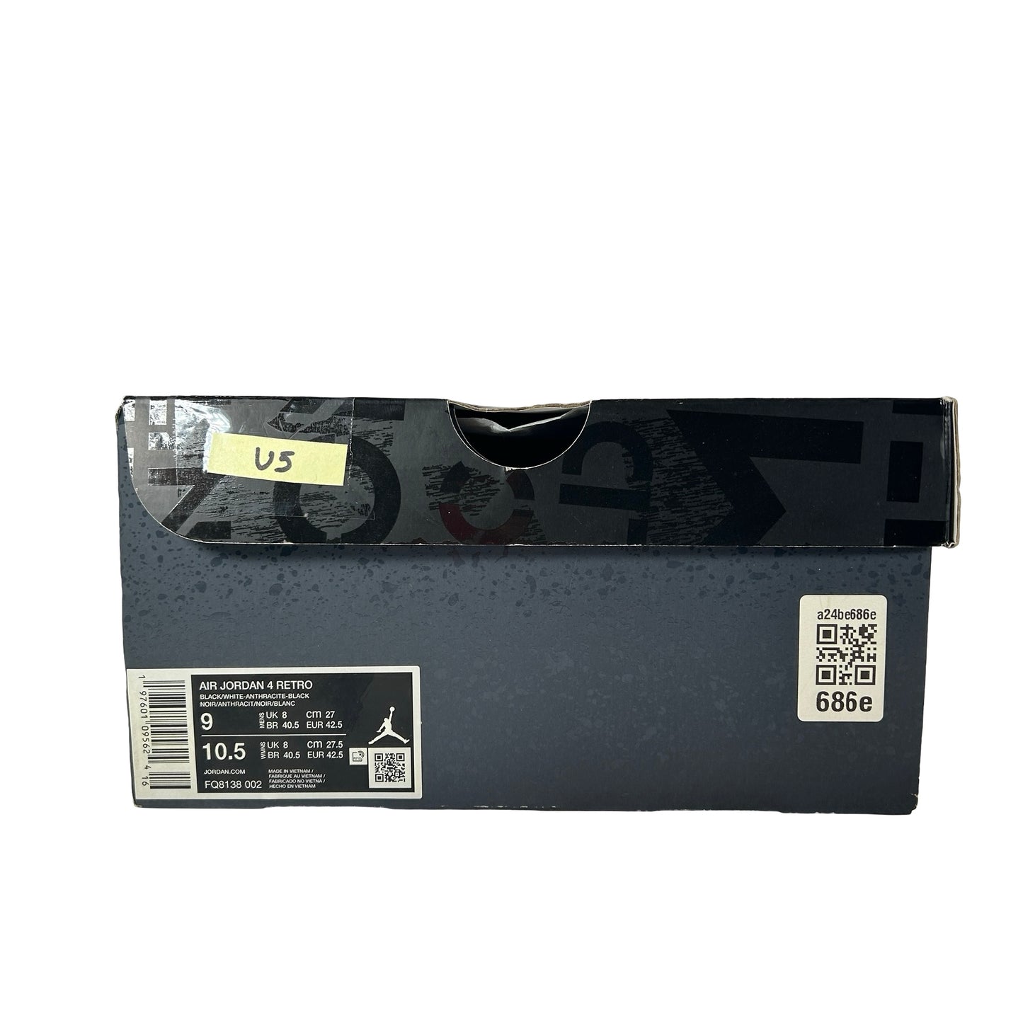 FQ8138 002 Jordan 4 Retro Fear (2024) [USED] - 9 M (Used5)