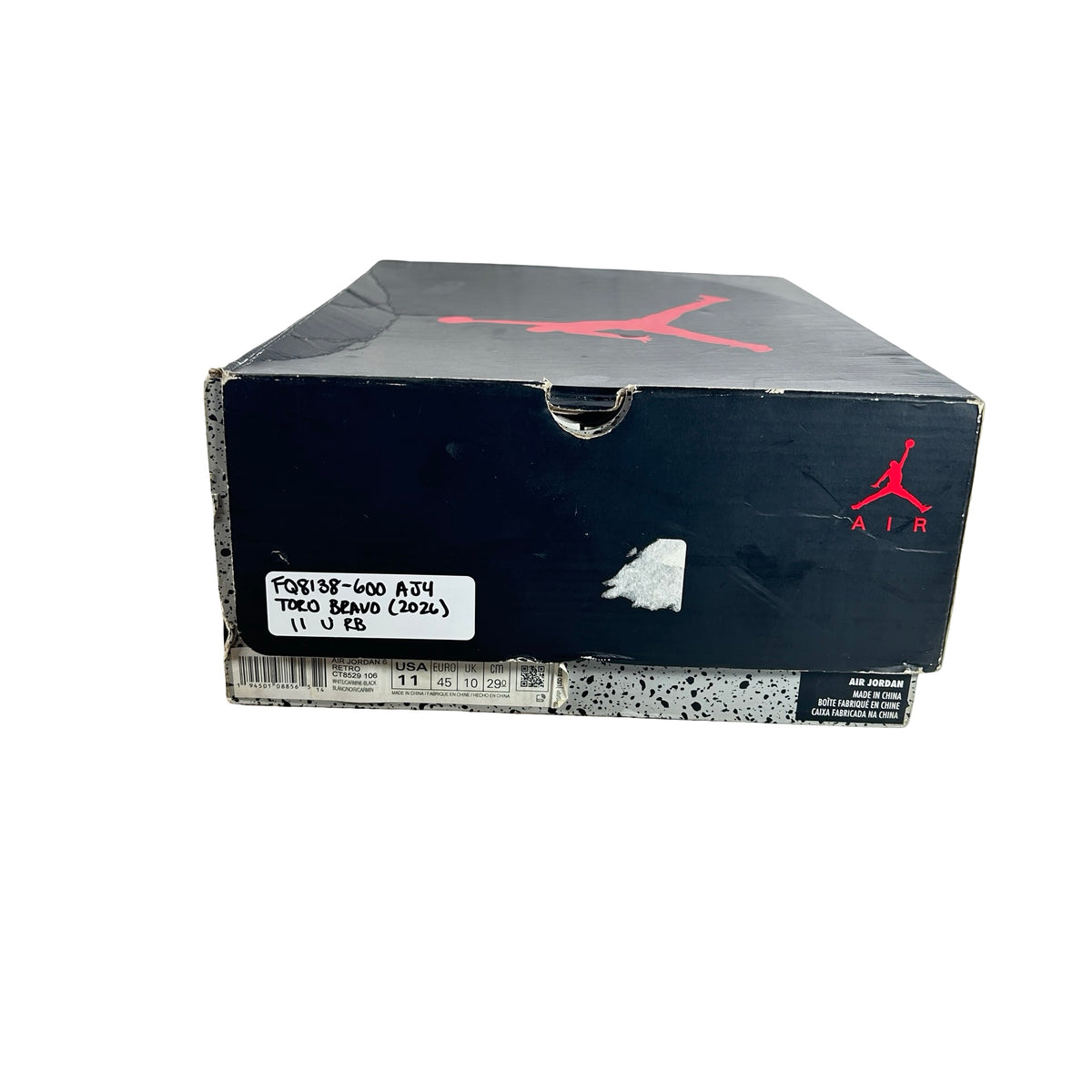 FQ8138 600 Jordan 4 Retro Toro Bravo (2026) [USED] - 11 M (Used) (Replace Box)