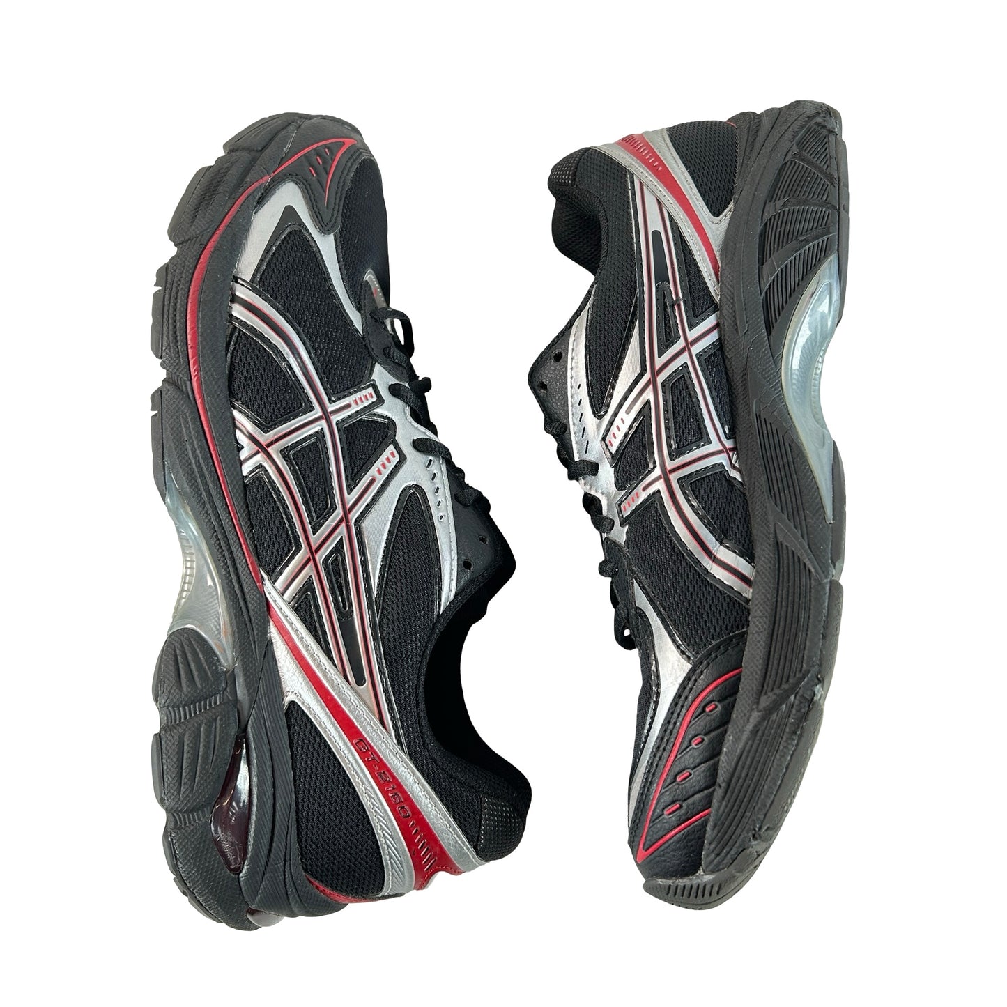 1203A688 001 ASICS GT-2160 Black Pure Silver Red [USED] - 9.5 M (Used)