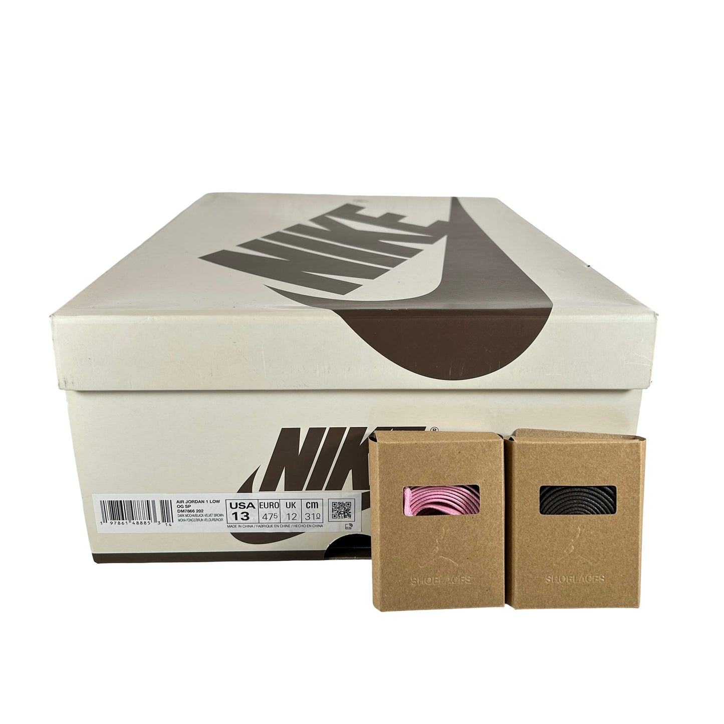DM7866 202 Jordan 1 Retro Low OG SP Travis Scott Velvet Brown [USED] - 13 (Used)