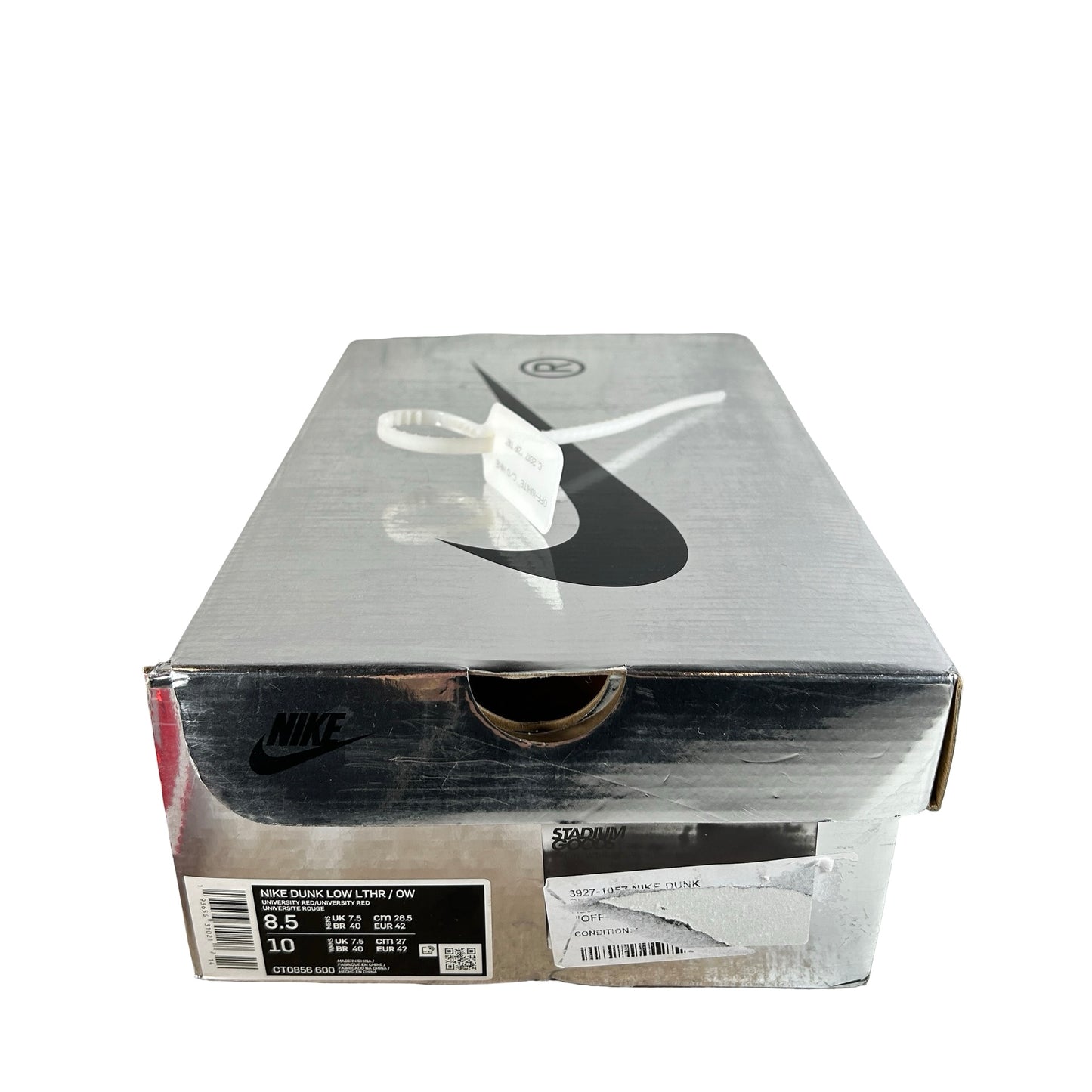 CT0856 600 Dunk Low Off-White Red [USED] - 8.5 M (Used)